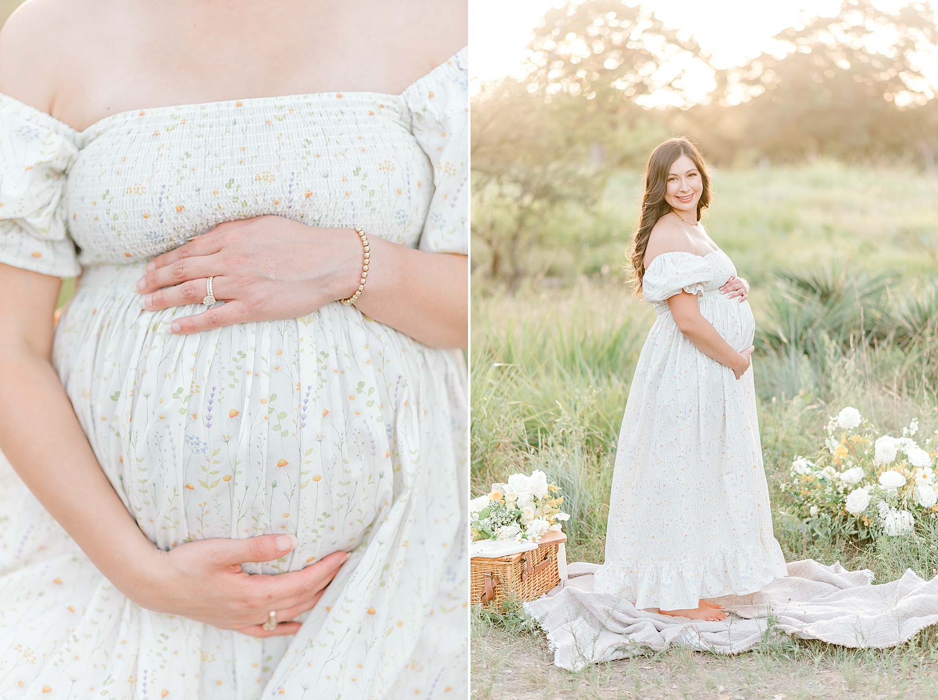 woman shows off baby bump