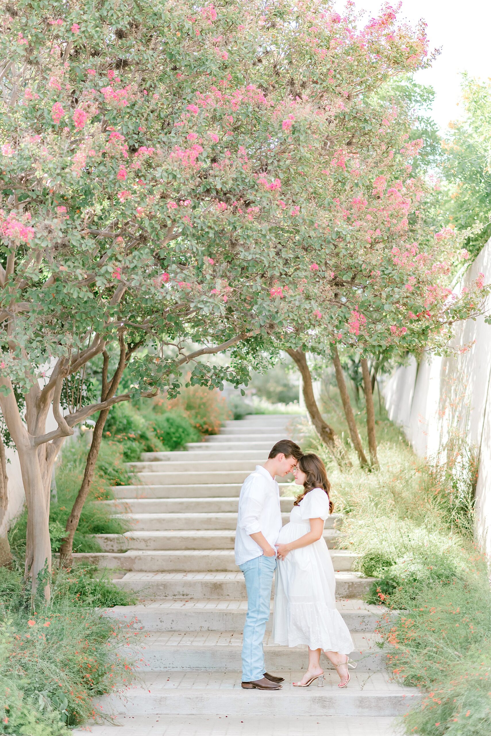 Garden Maternity Session at San Antonio Botanical Gardens