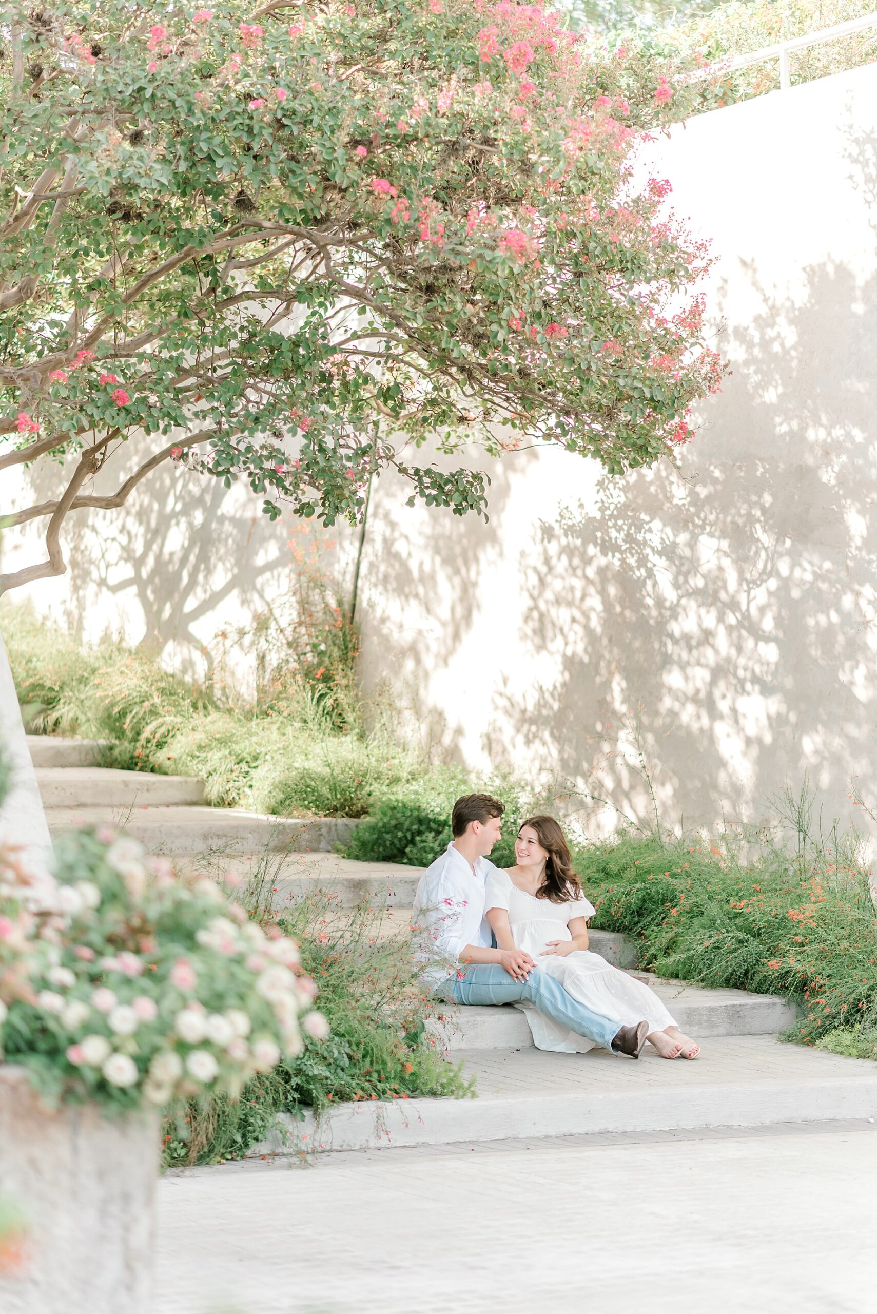 Garden Maternity Session at San Antonio Botanical Gardens