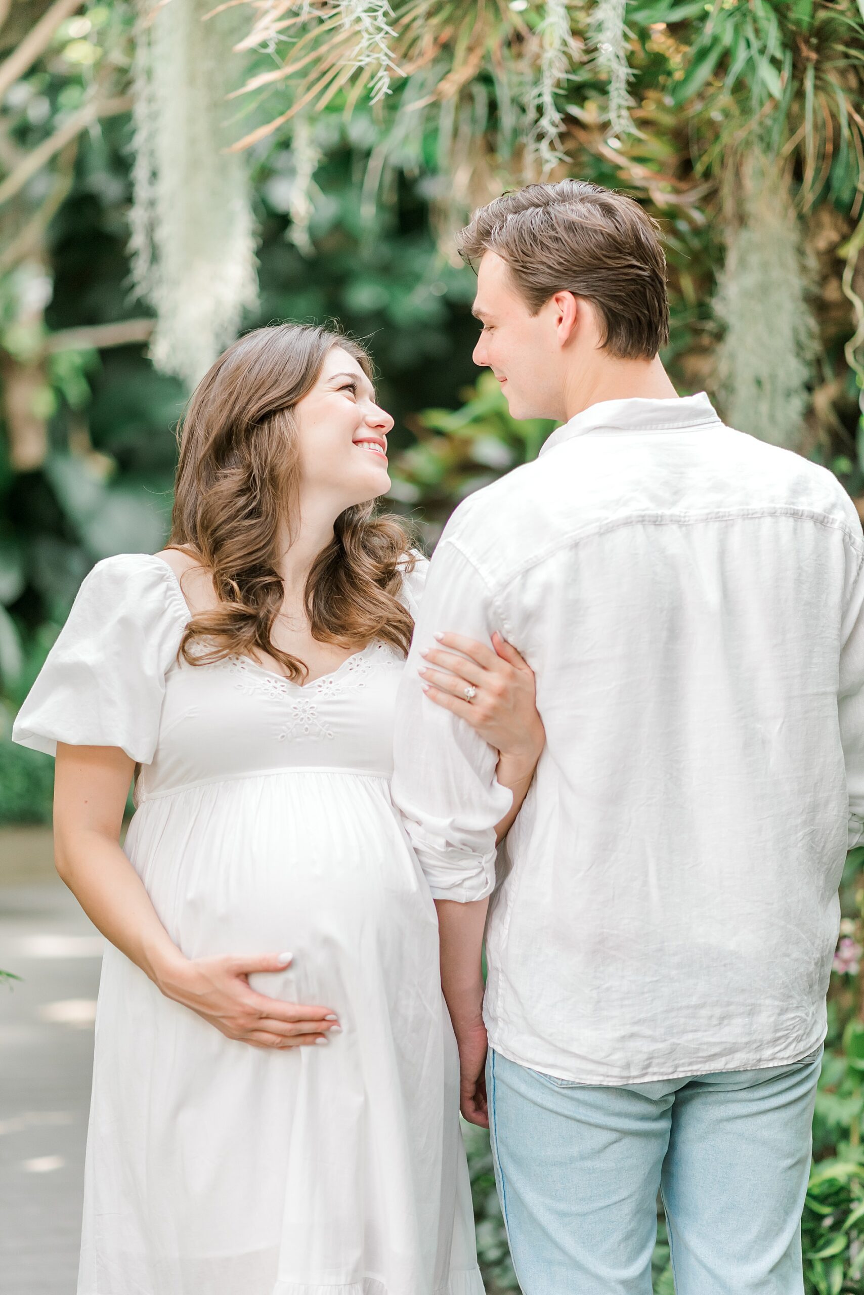 Timeless Maternity Session at San Antonio Botanical Gardens