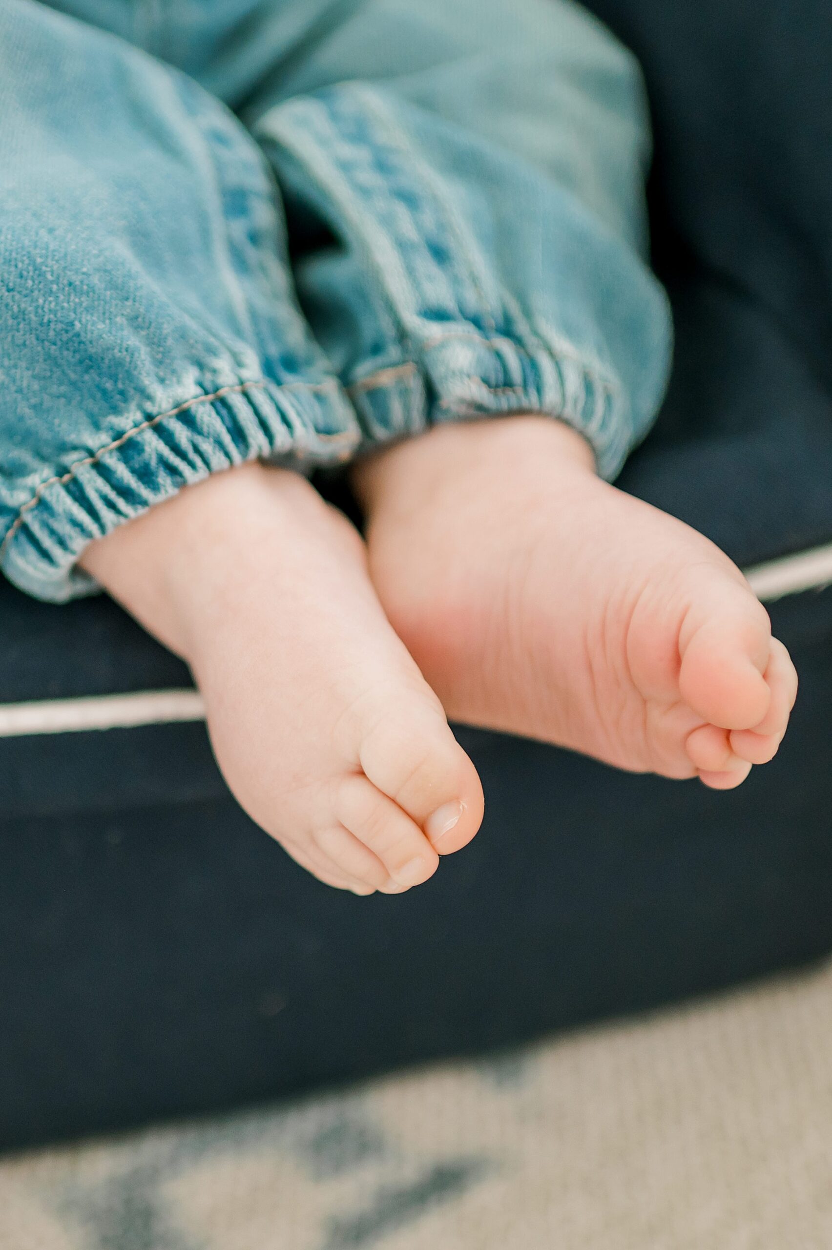 tiny toes of one-year old