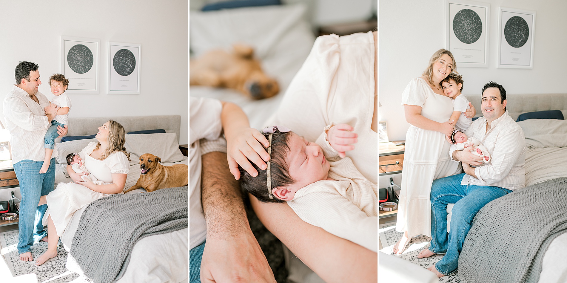 in-home newborn and family session in San Antonio TX