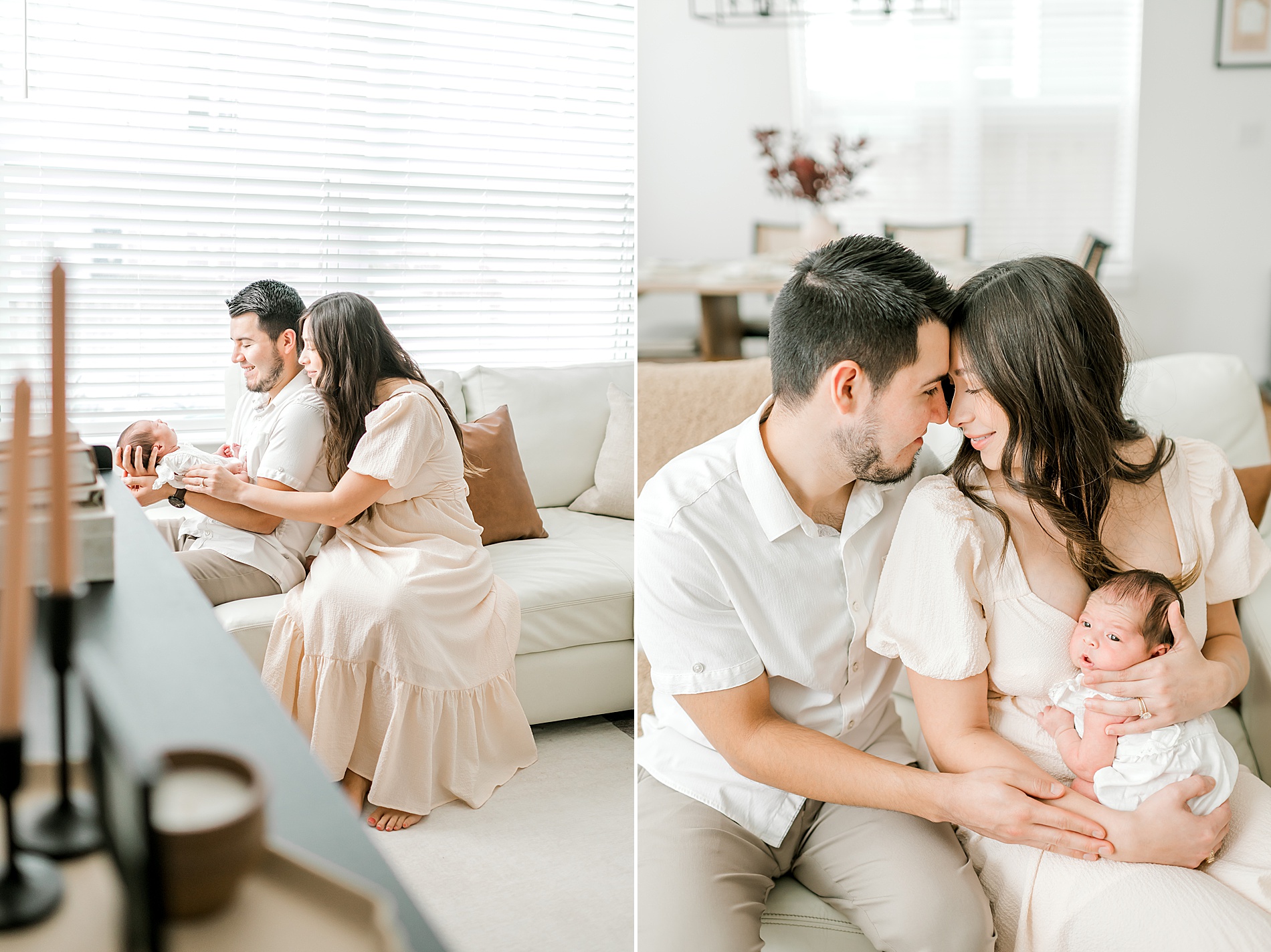 Choosing the Best Rooms for Natural Light during in-home newborn session