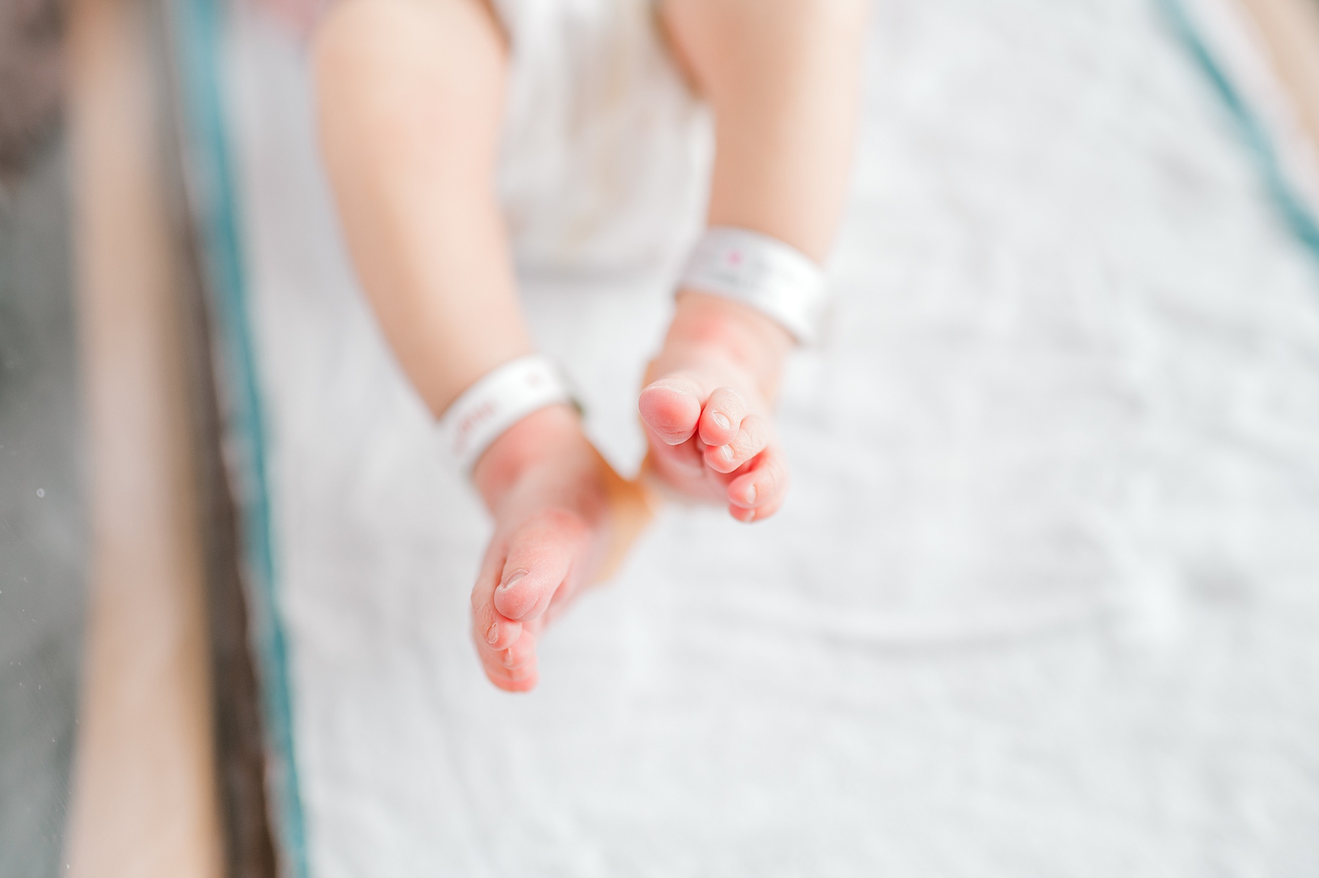 tiny toes of newborn girl