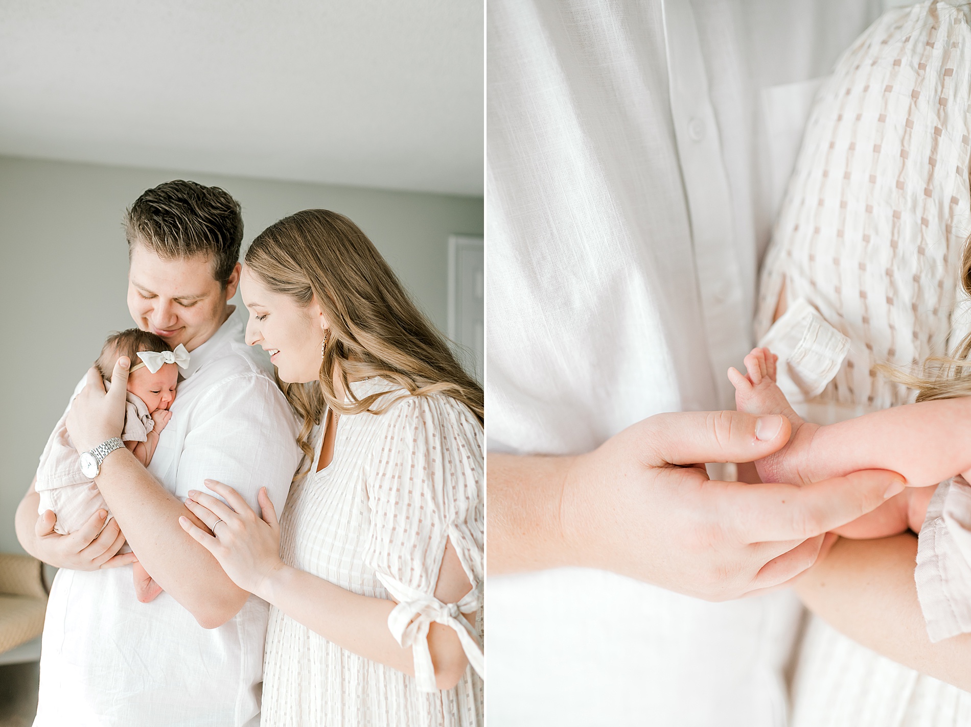 parents with their newborn girl 