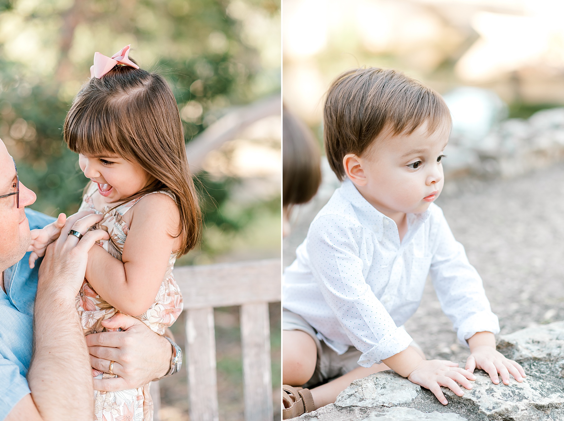 candid photos of children from San Antonio family session 