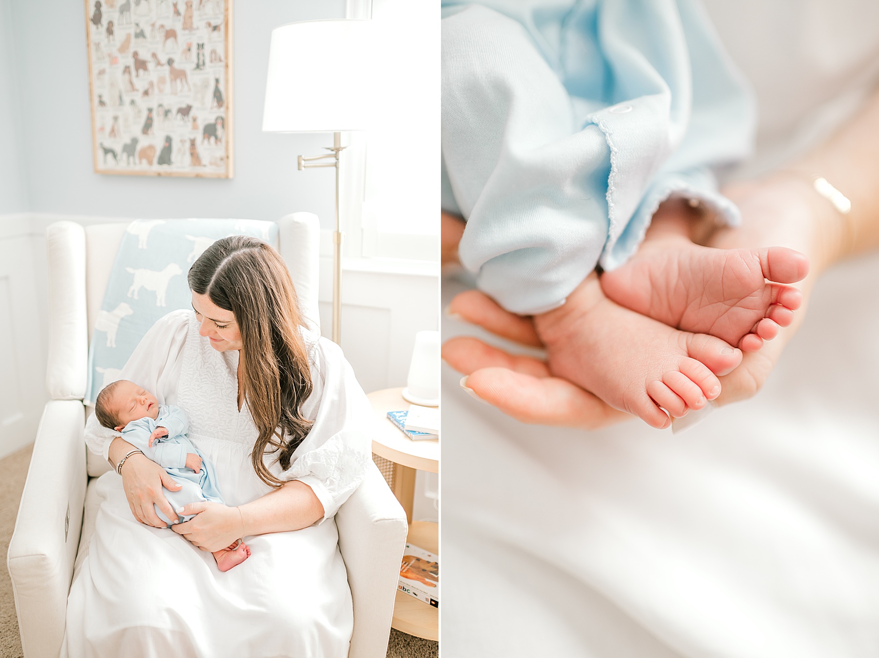 mom holds newborn