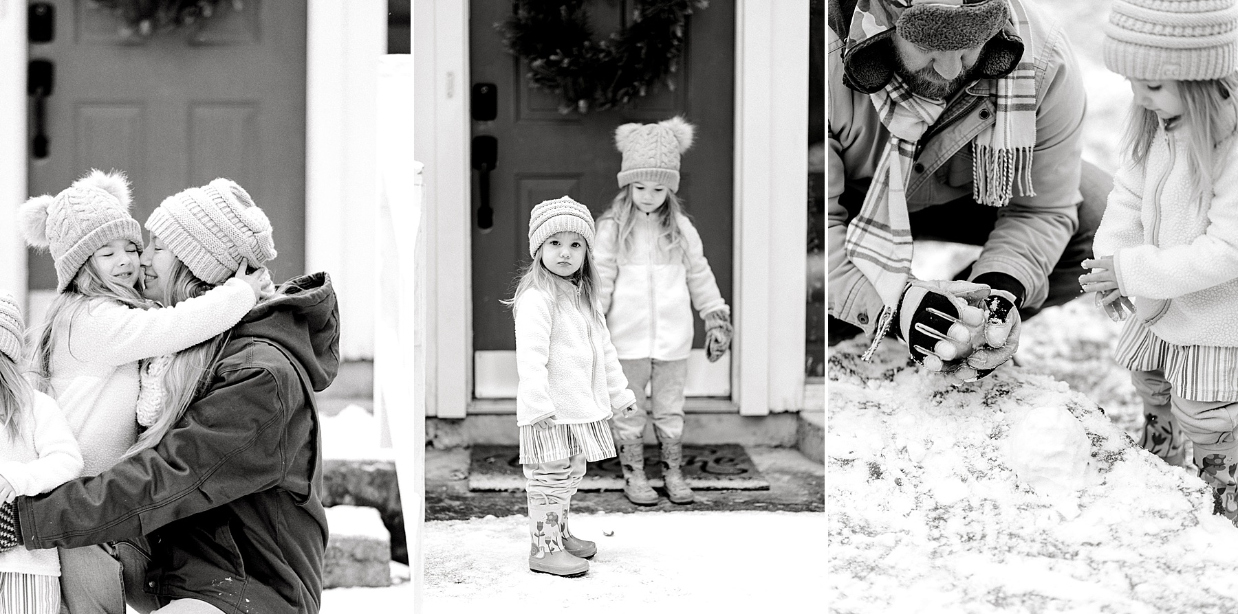 timeless family photos from Texas winter storm