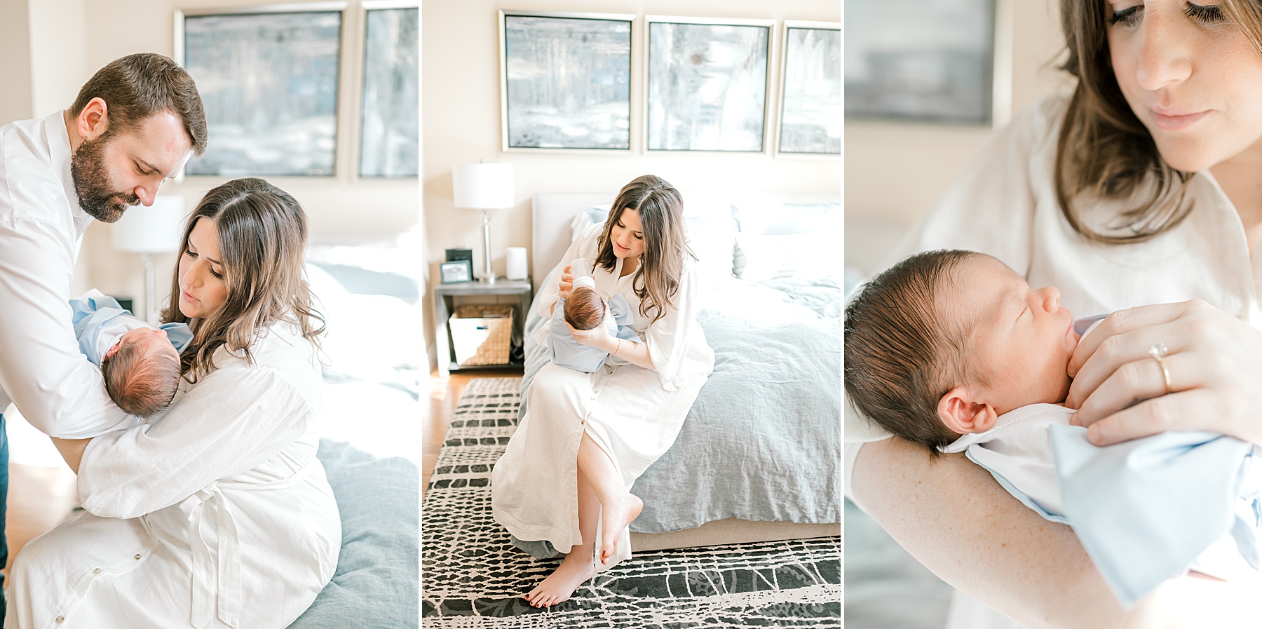 new parents with their newborn | In-Home or Studio Newborn Session: Which One is Right for You?