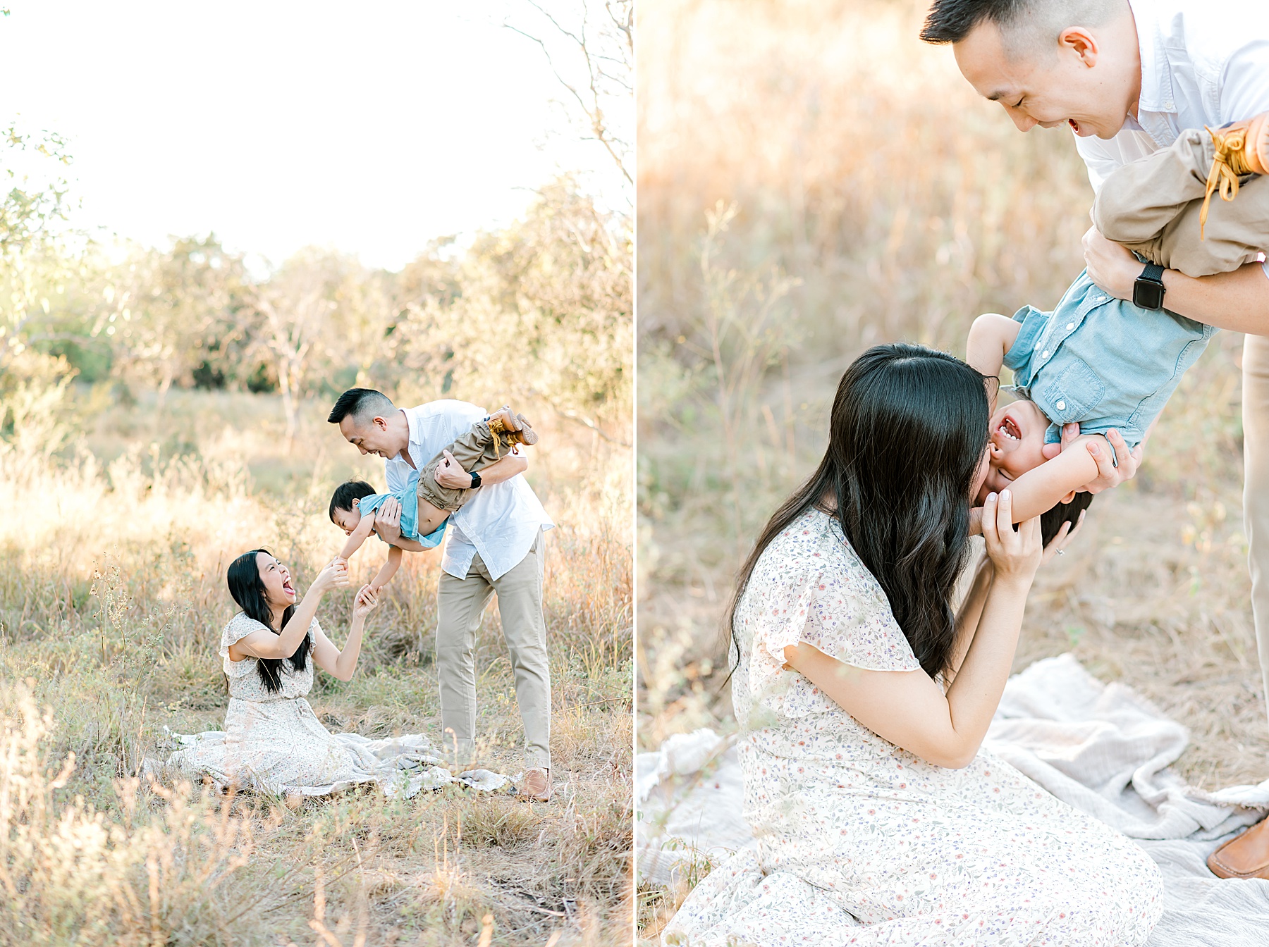 candid and sweet family photos at Phil Hardberger Park  