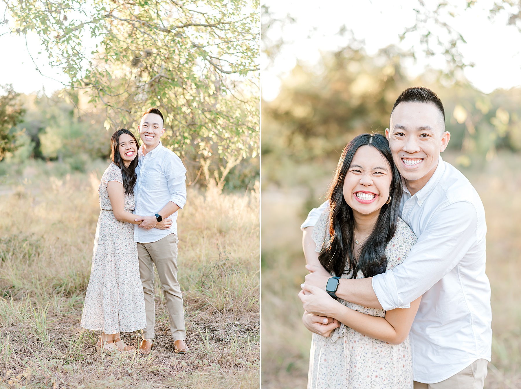 couple photos from family session at Phil Hardberger Park