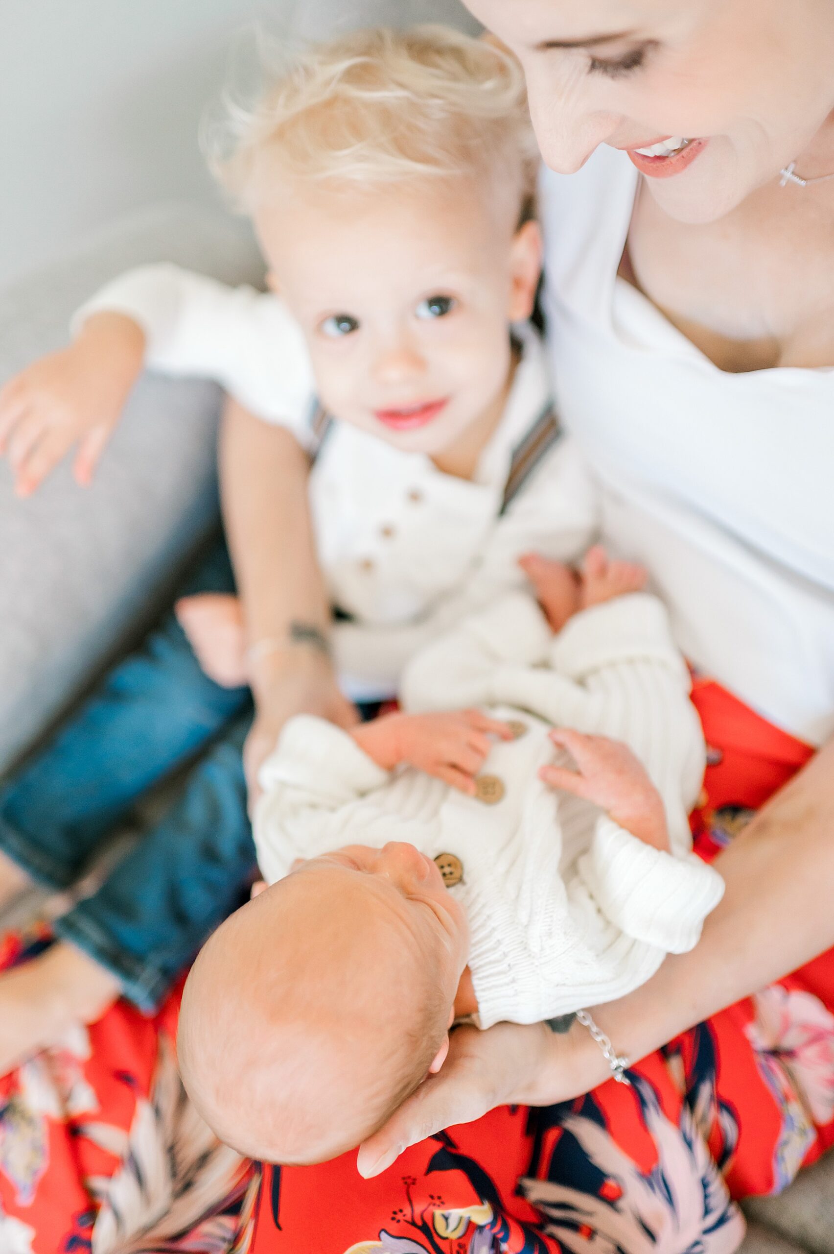 Candid in-home newborn session