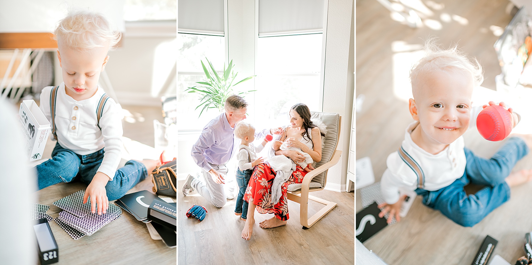 Candid In-Home Newborn Session with the whole family