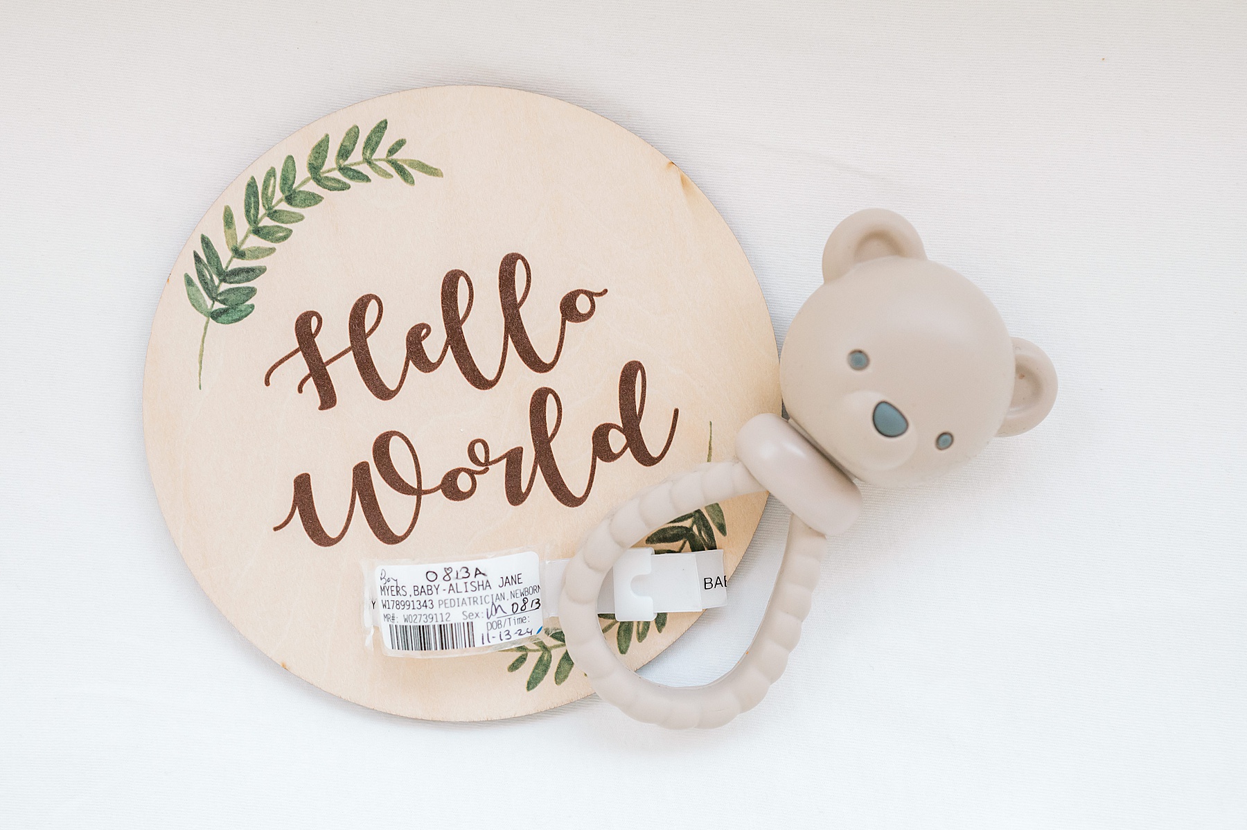 newborn sign and details 