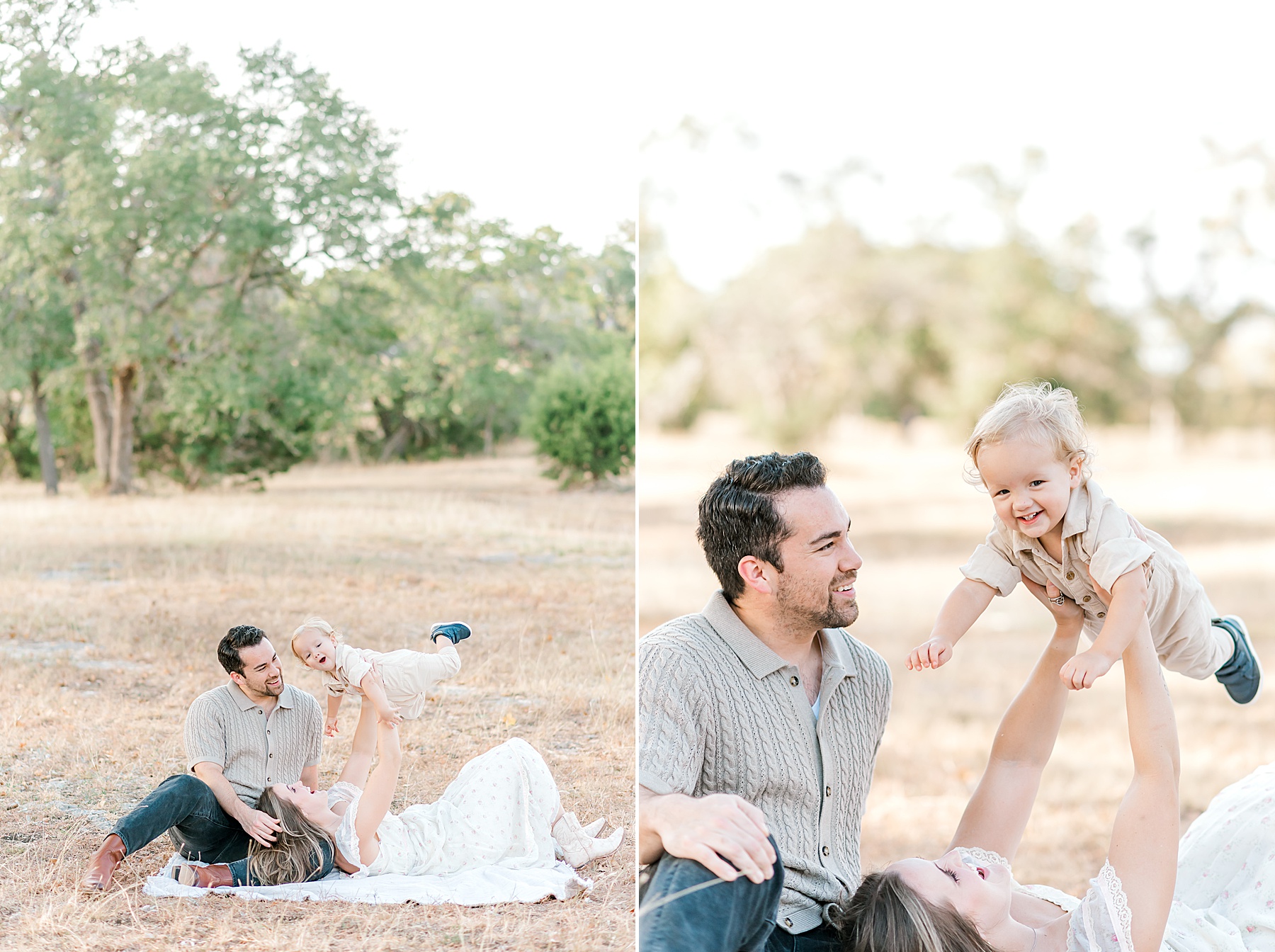 candid family photos at Bullis County Park in San Antonio 