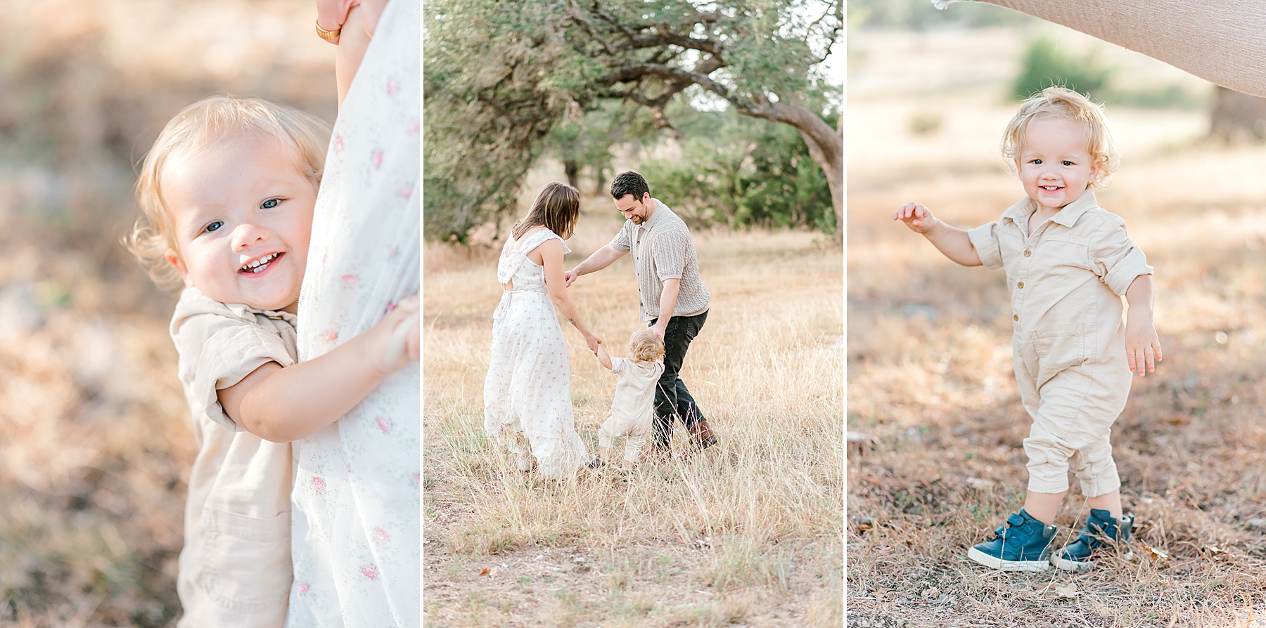 candid portraits of little boy having fun during family session