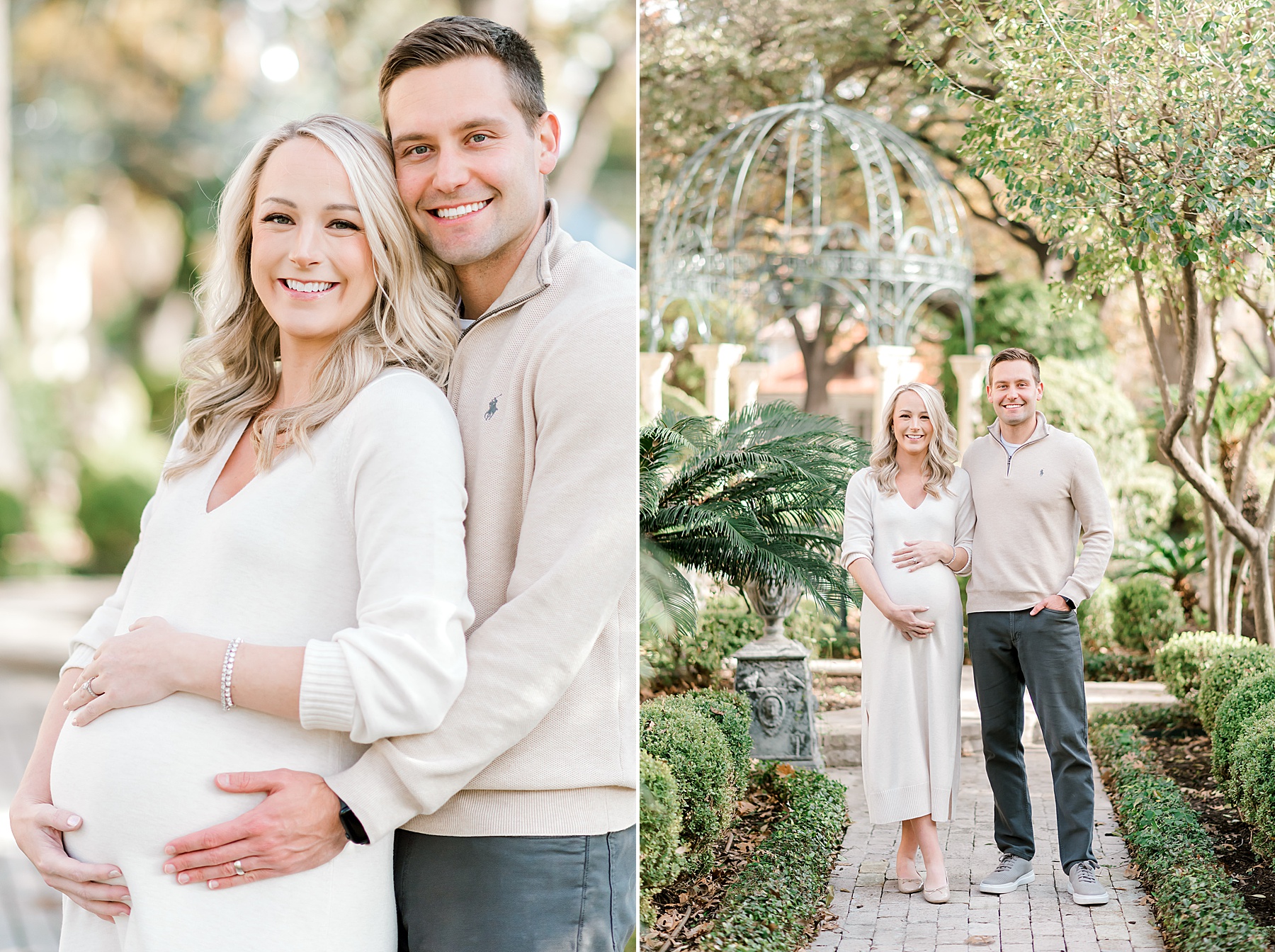 maternity portraits in beautiful garden setting