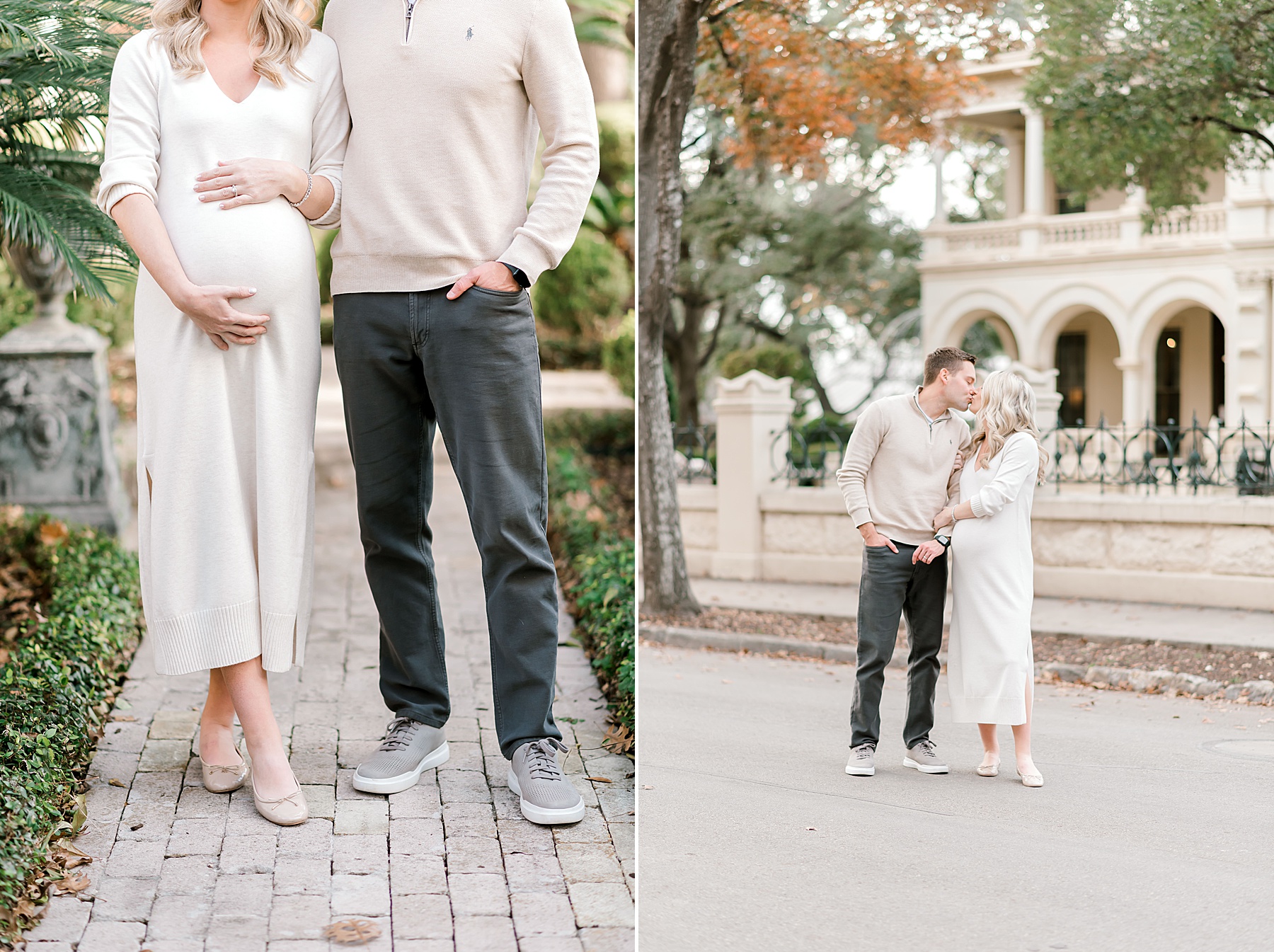 romantic maternity portraits from Downtown San Antonio Maternity Session