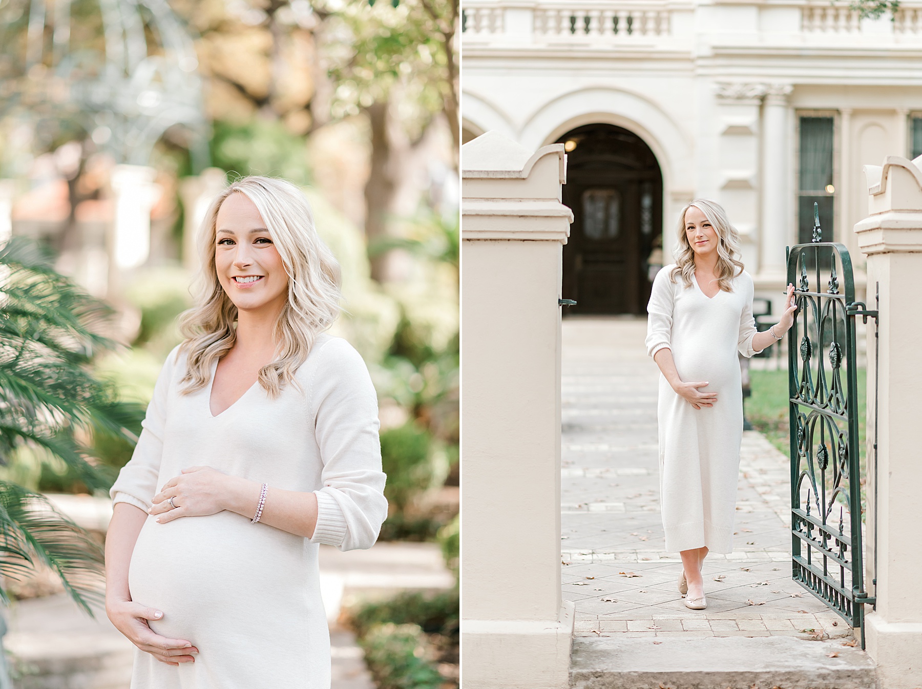 expectant mom during Downtown San Antonio Maternity Session