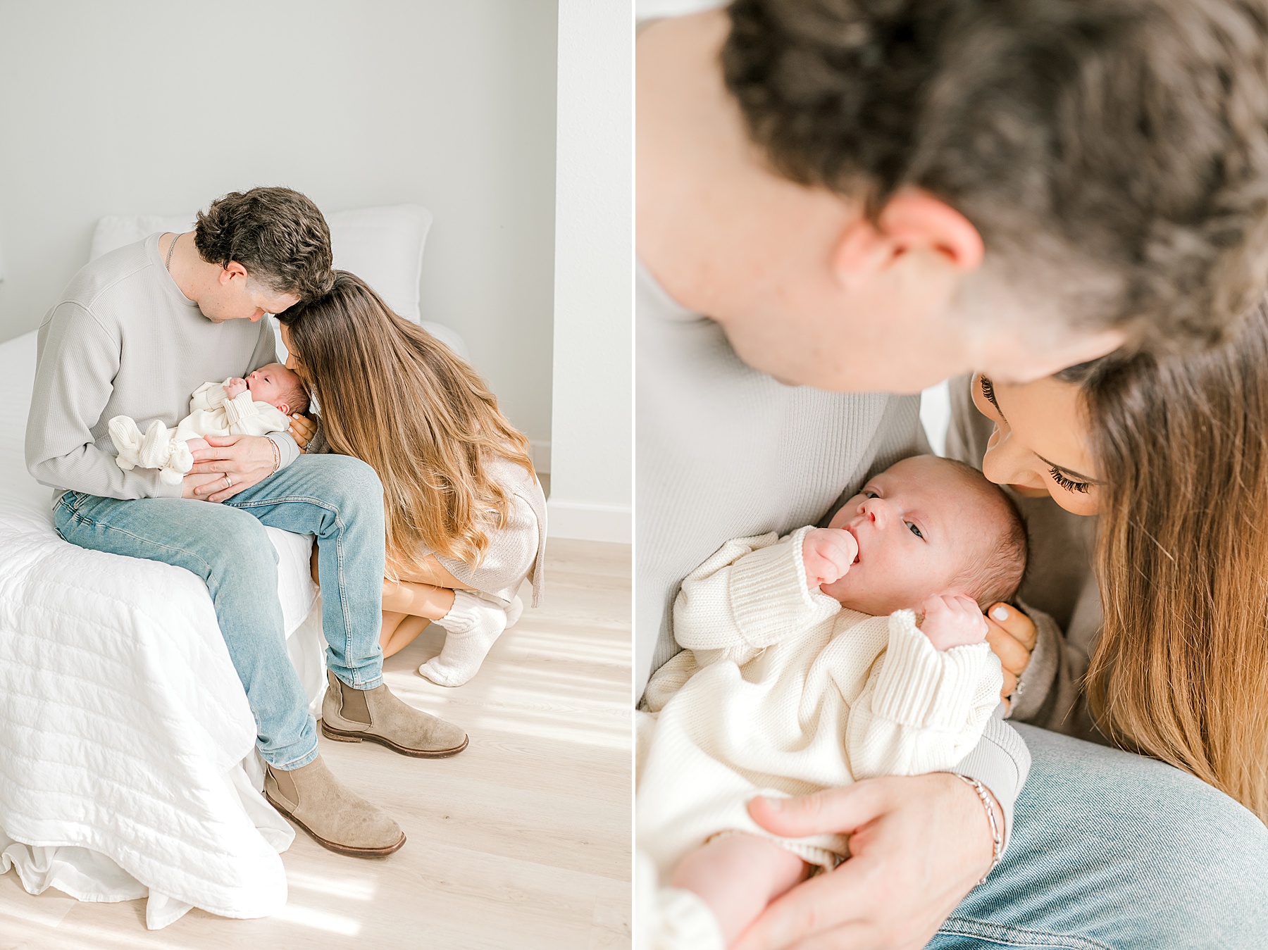 Cozy Winter Newborn Session in Bulverde, Texas at timeless Studio