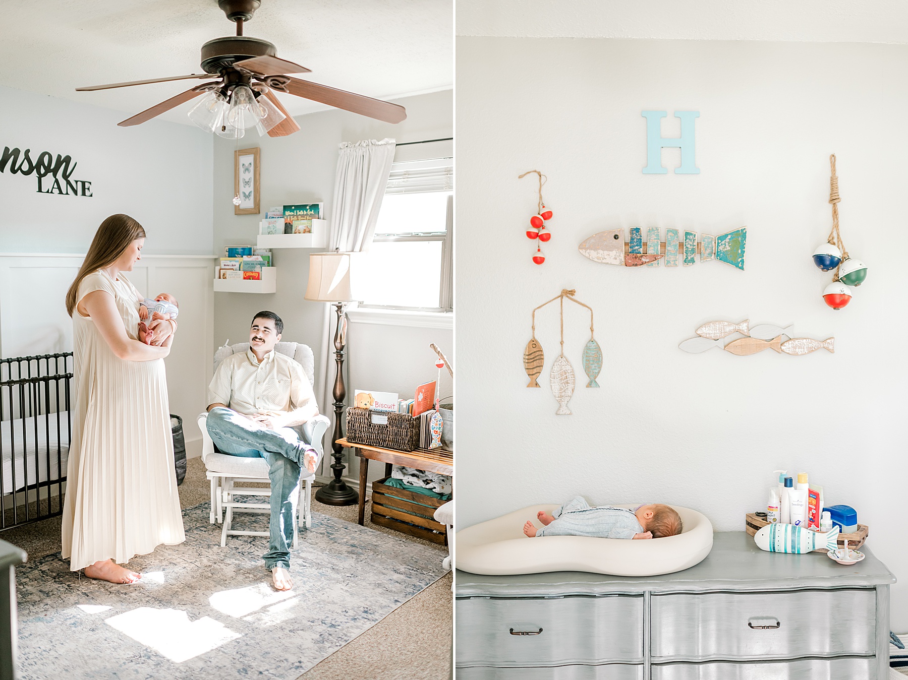 parents with newborn in nursery