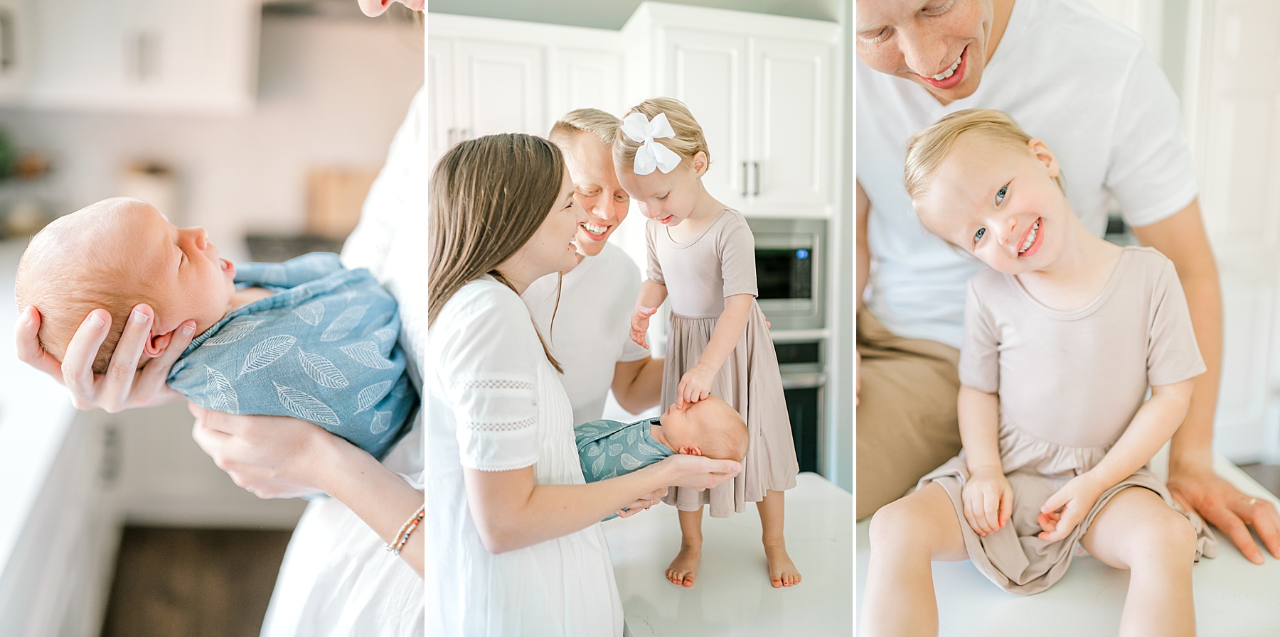 candid and relaxed in home newborn session