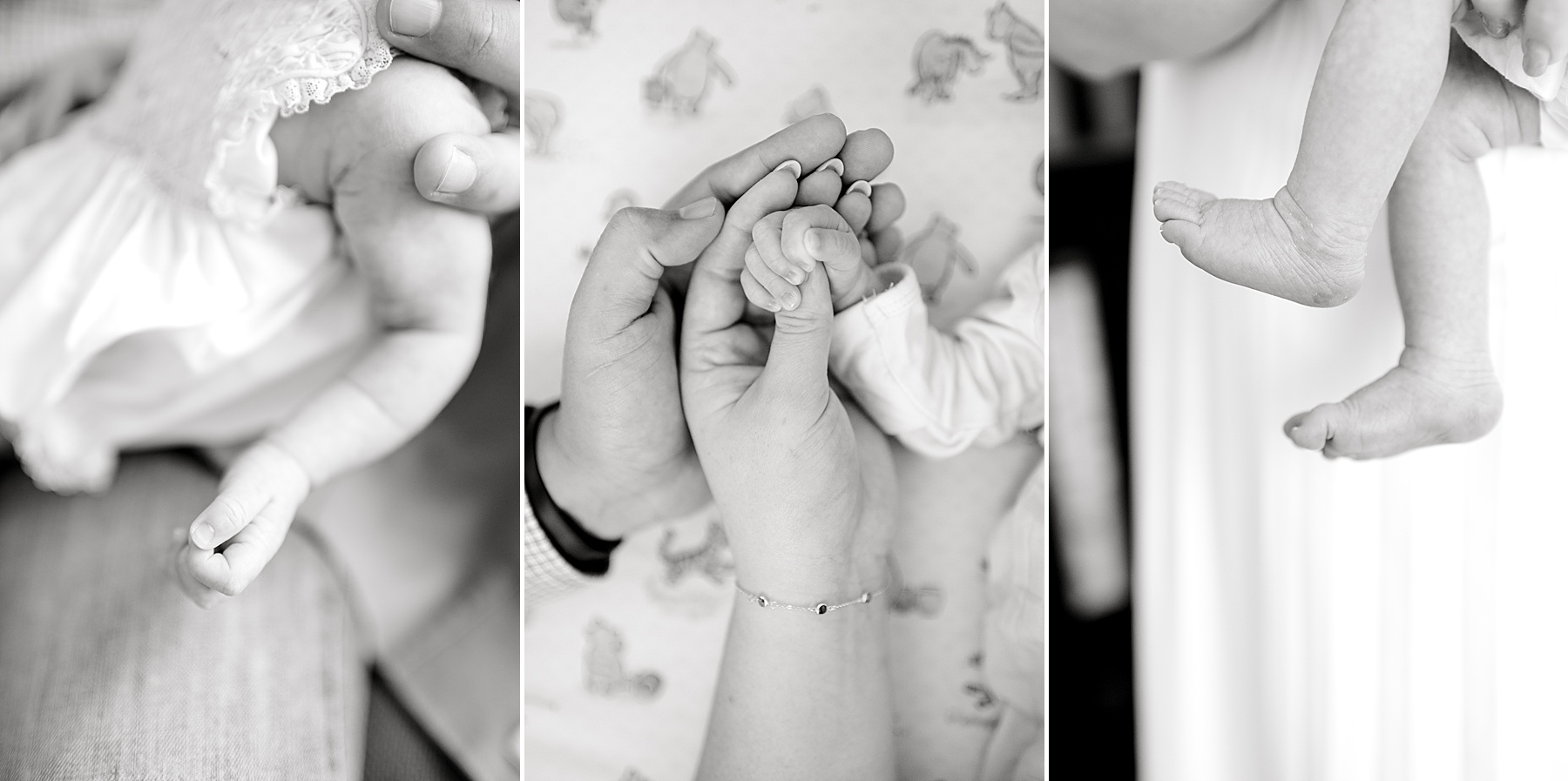 newborn's tiny fingers and toes.