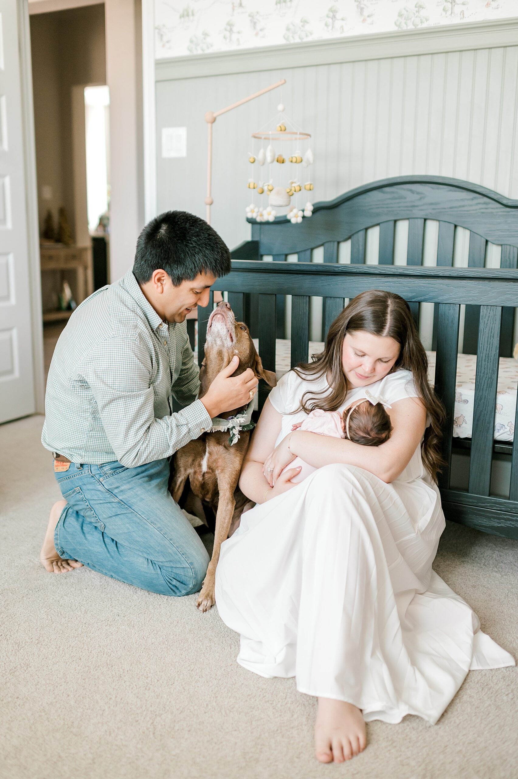 family photo in nursery