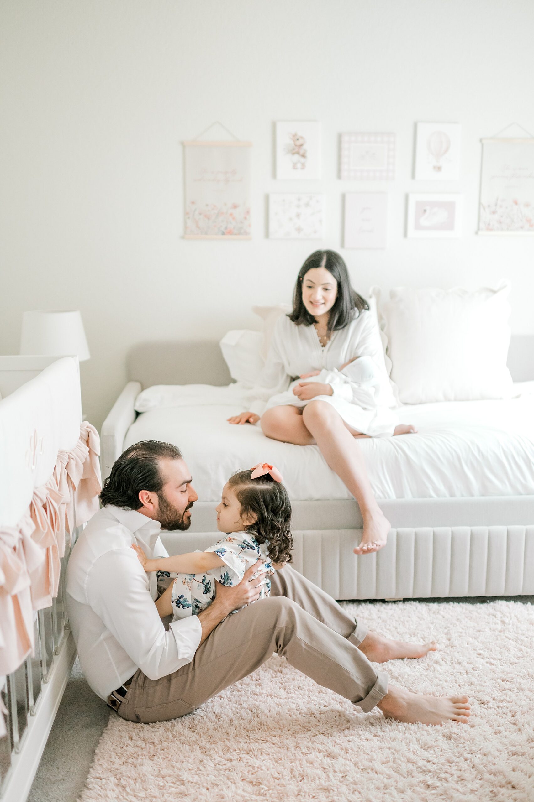 candid family photos from in-home session