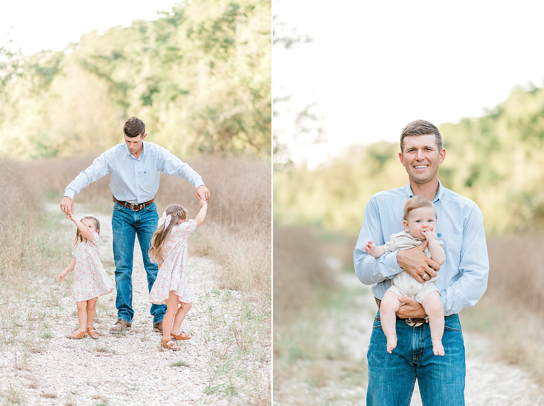 dad with his three kids