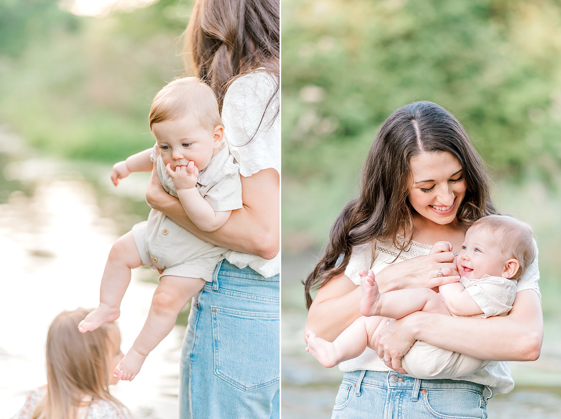 mom holds baby boy