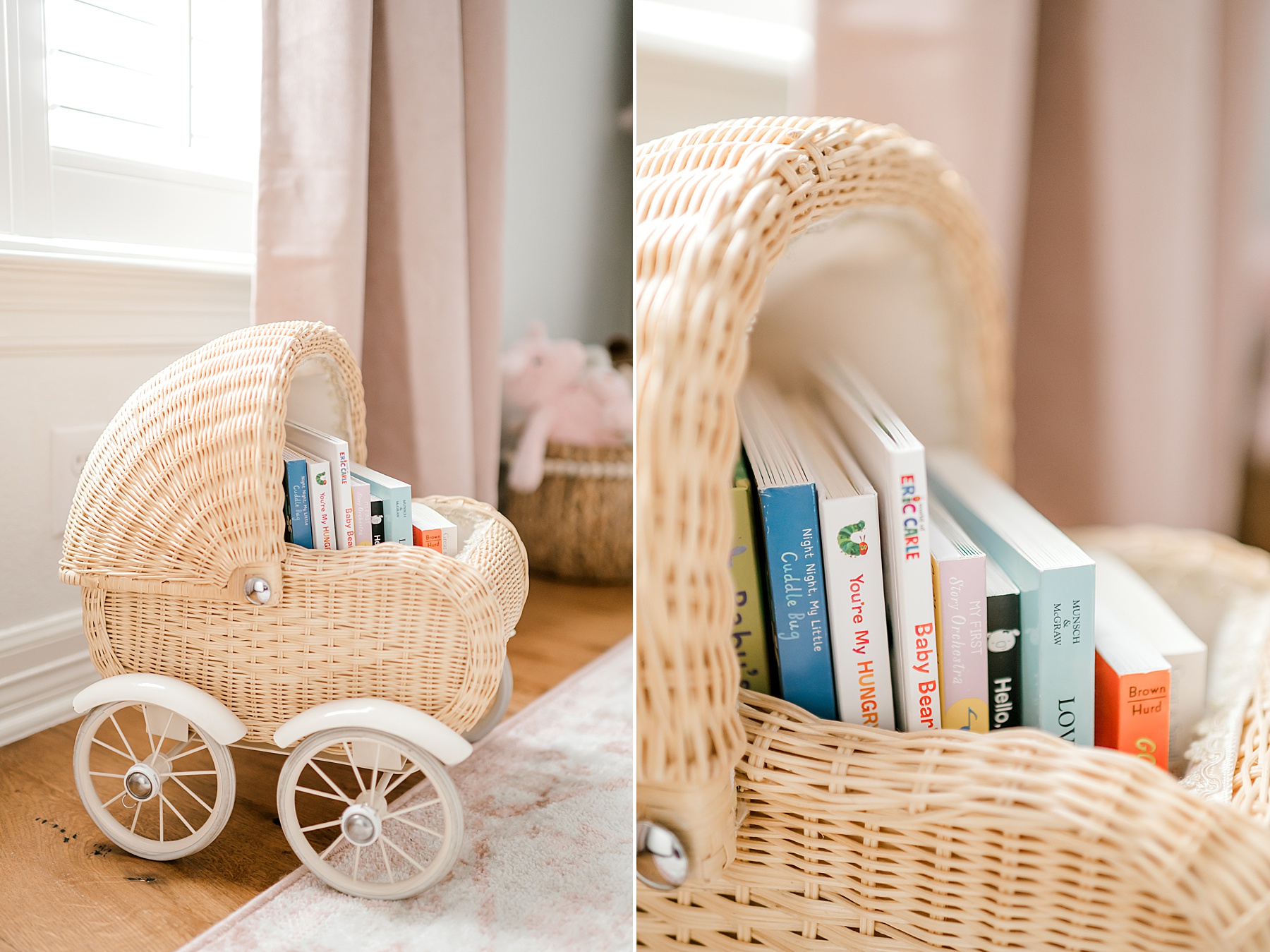 baby books in baby carriage
