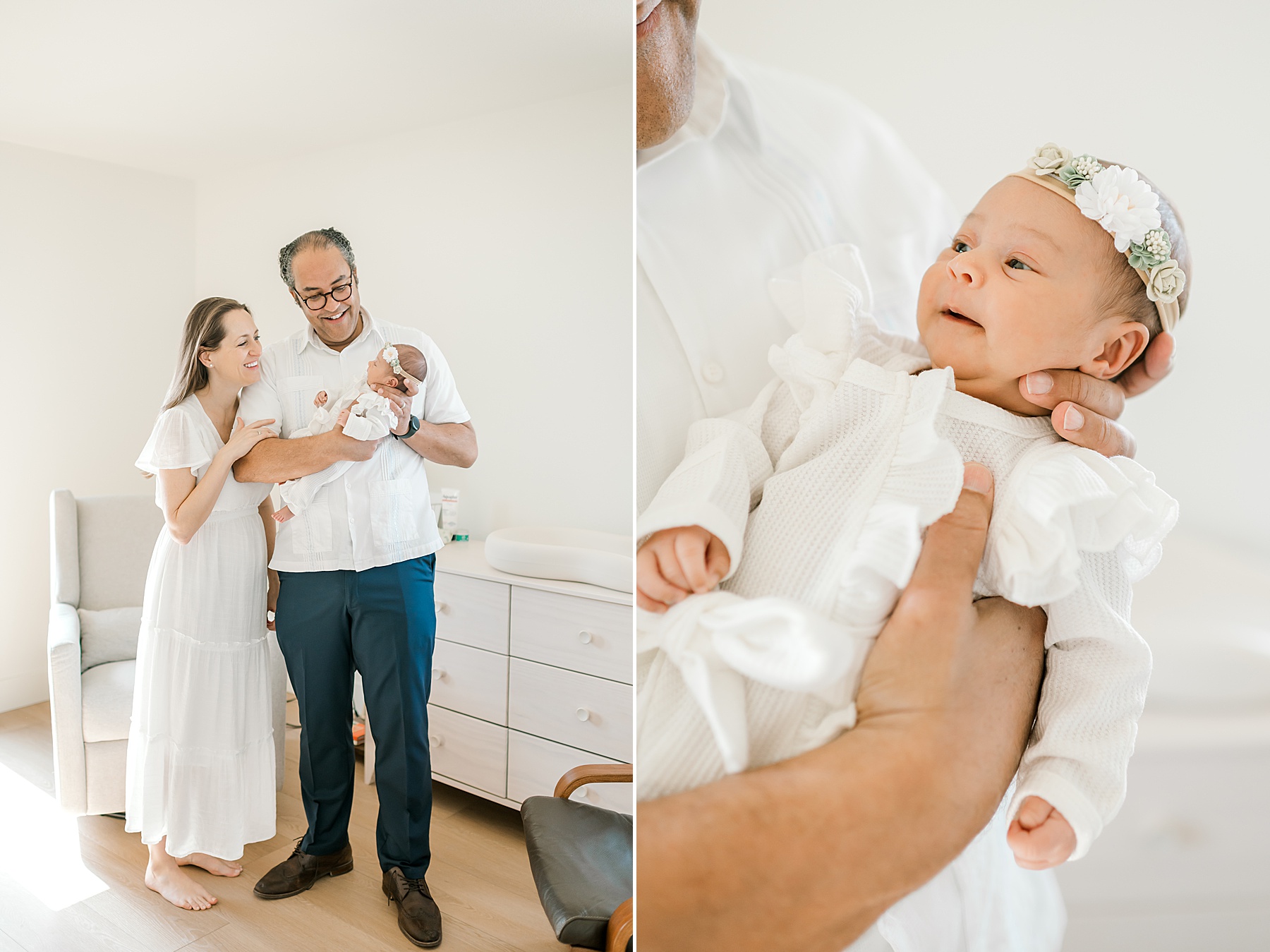 parents hold newborn in arms