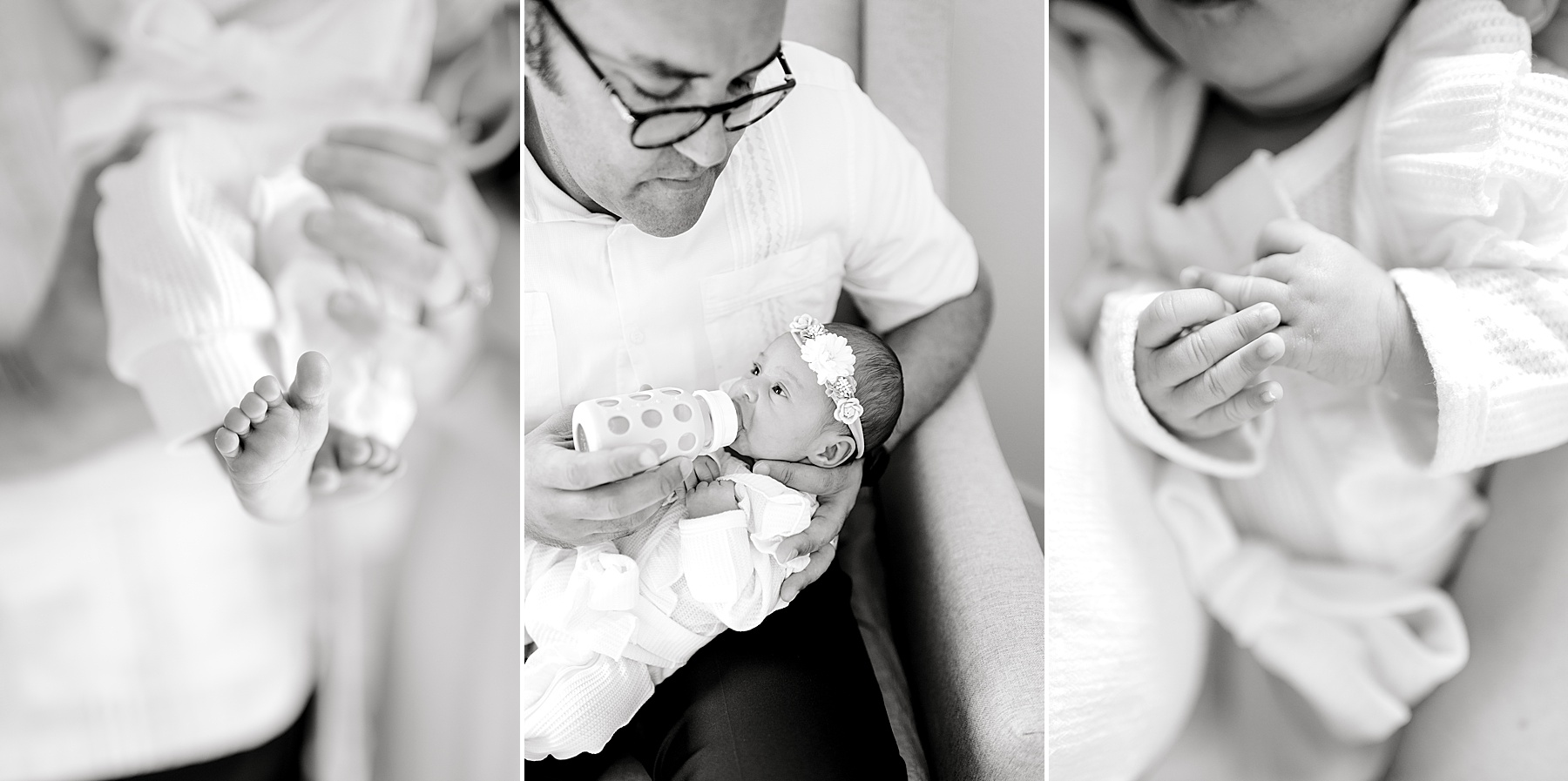 timeless newborn photos of baby getting fed