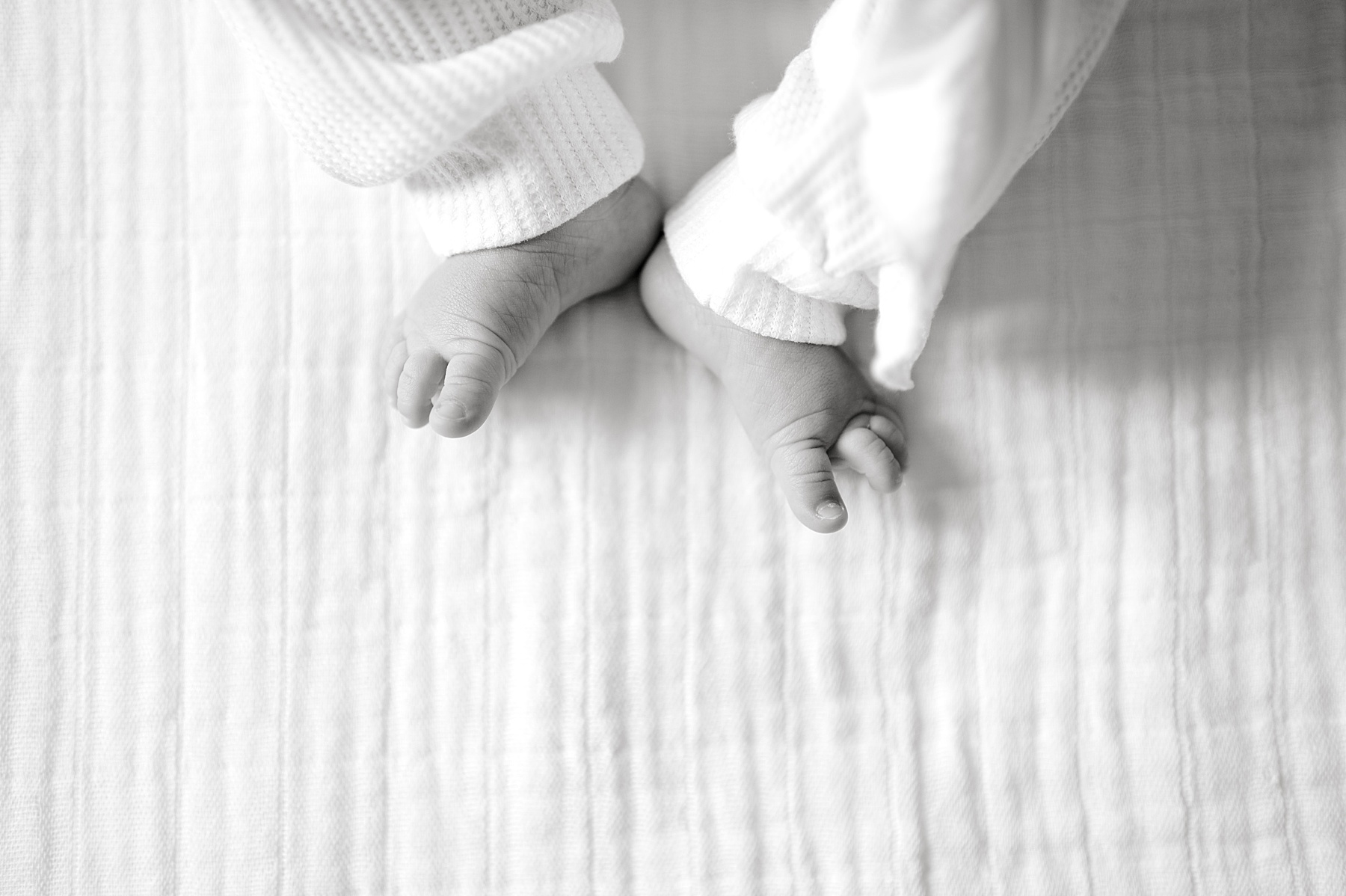 tiny toes of newborn girl