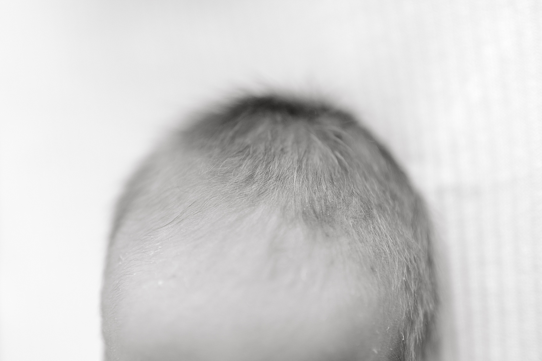 capturing Newborn's head during fresh 48 session