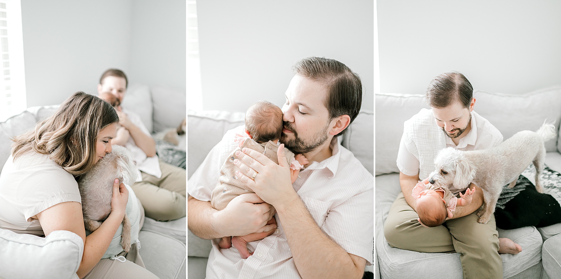 dad holds newborn