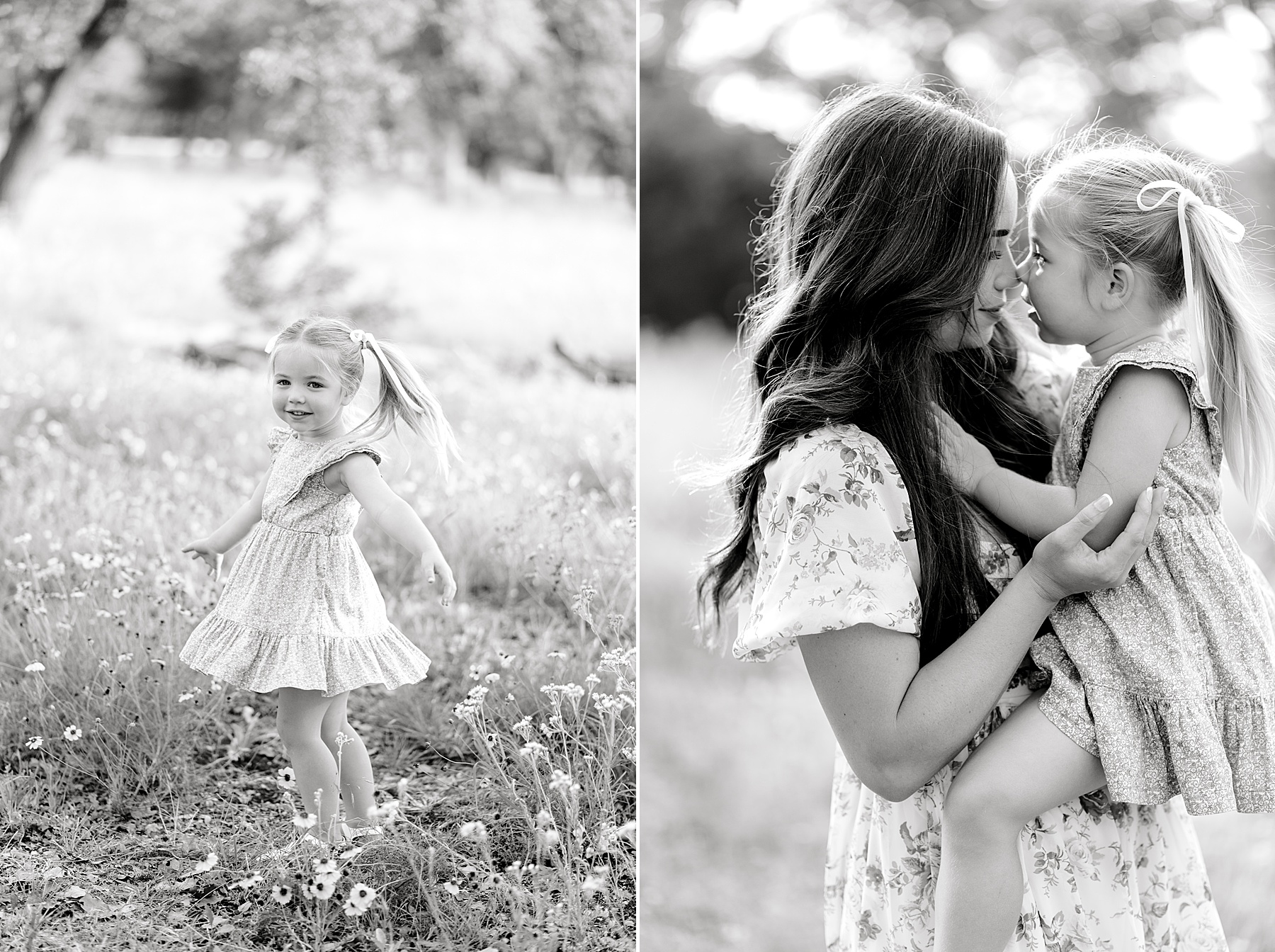mom with her daughter during Bulverde, TX session