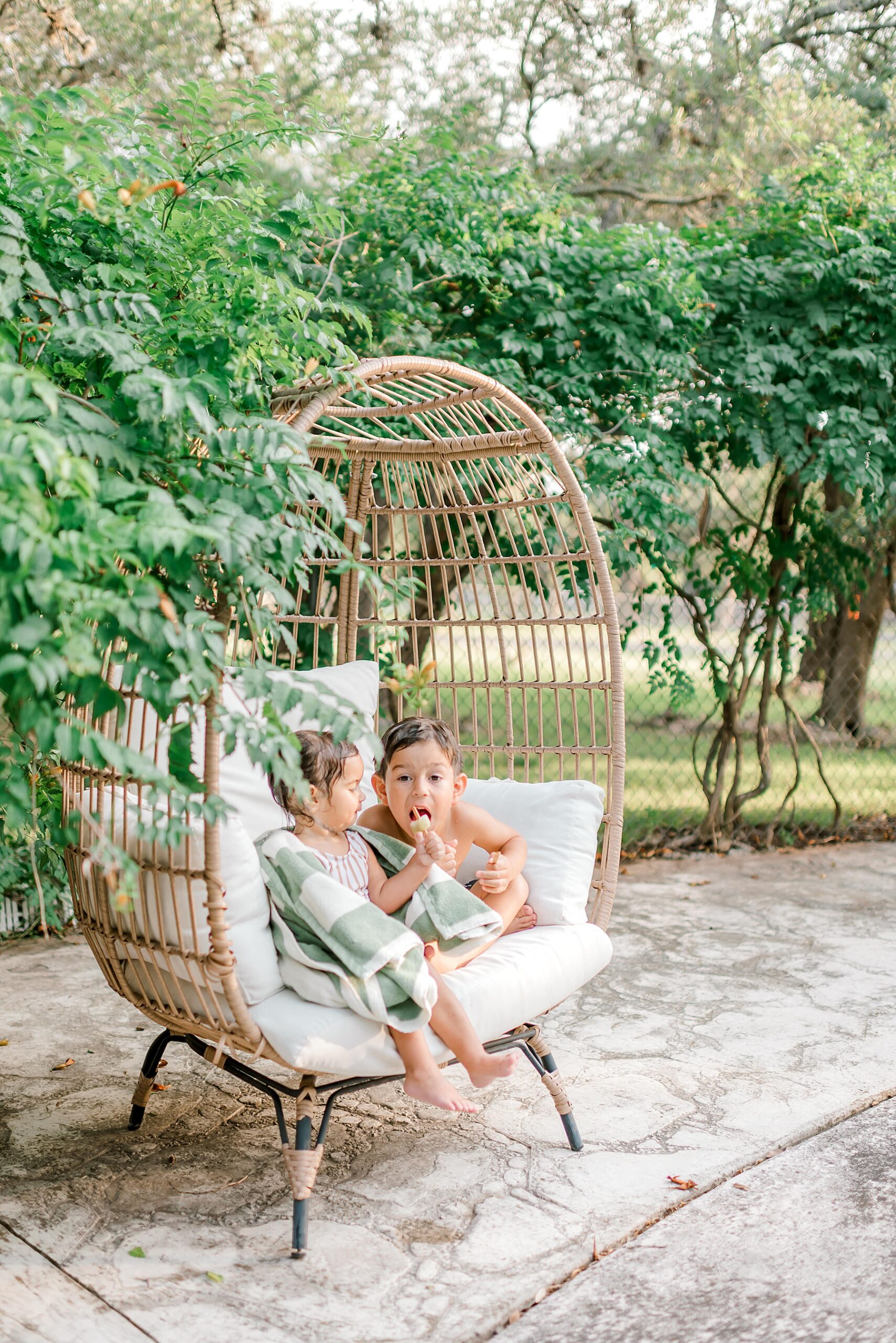 Backyard Pool Party Summer Family Session