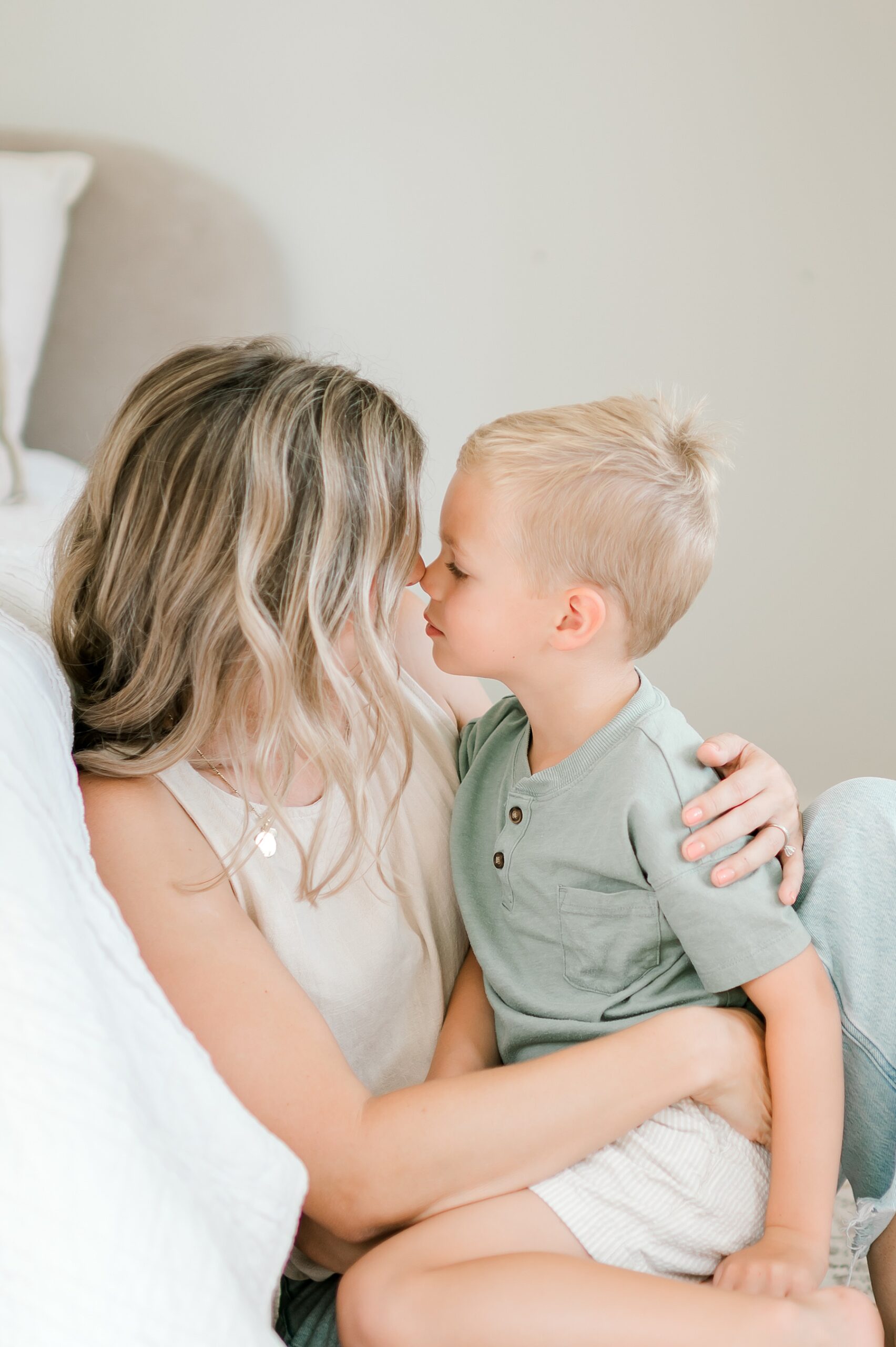 tender mom and son portraits