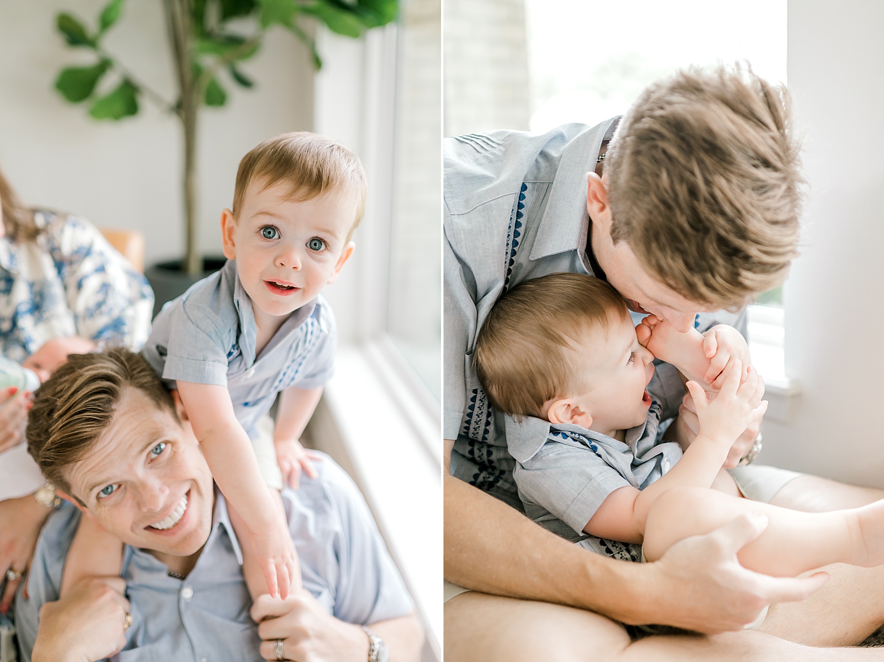 dad with older son 