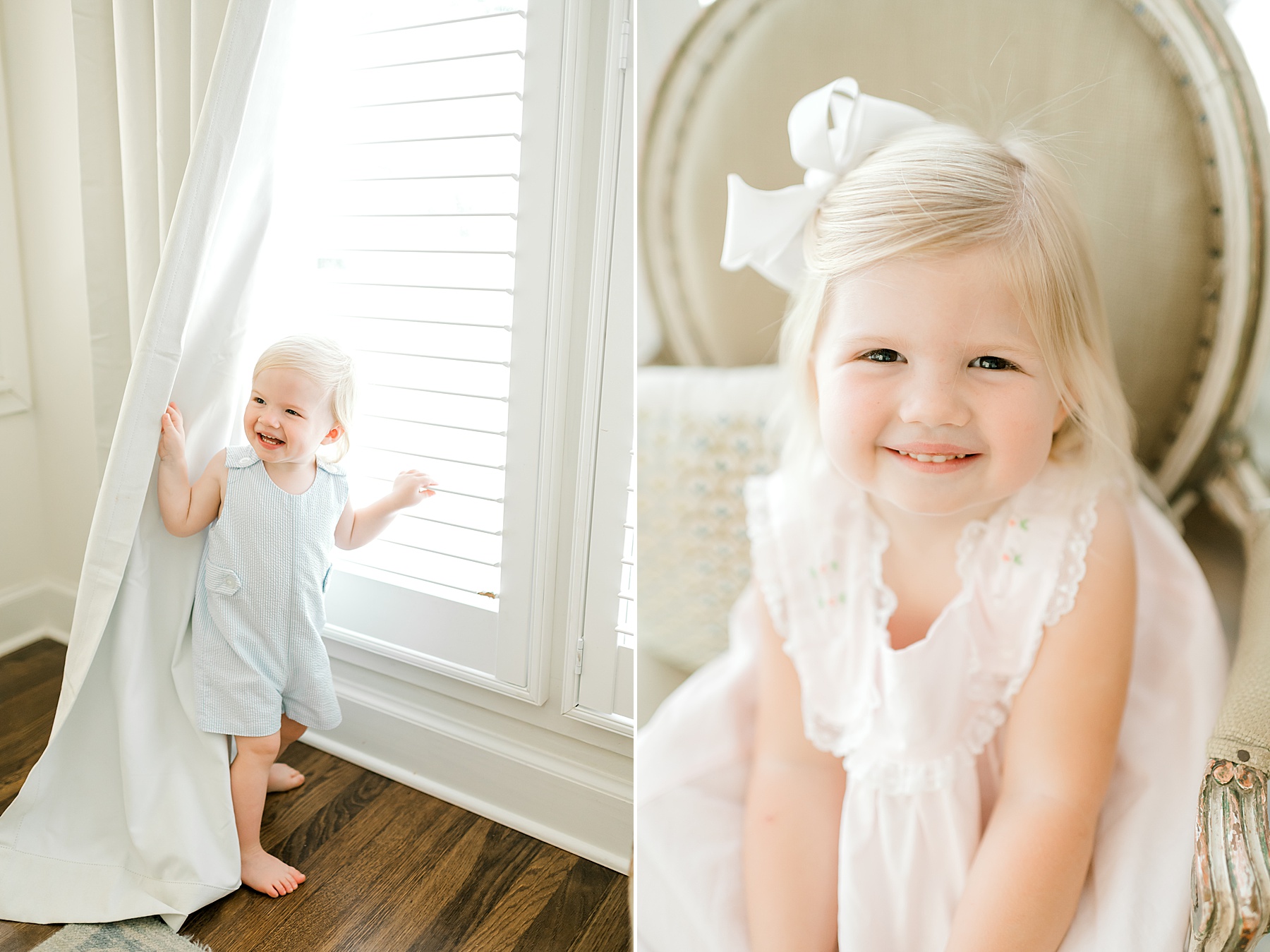older children play by the window in their home