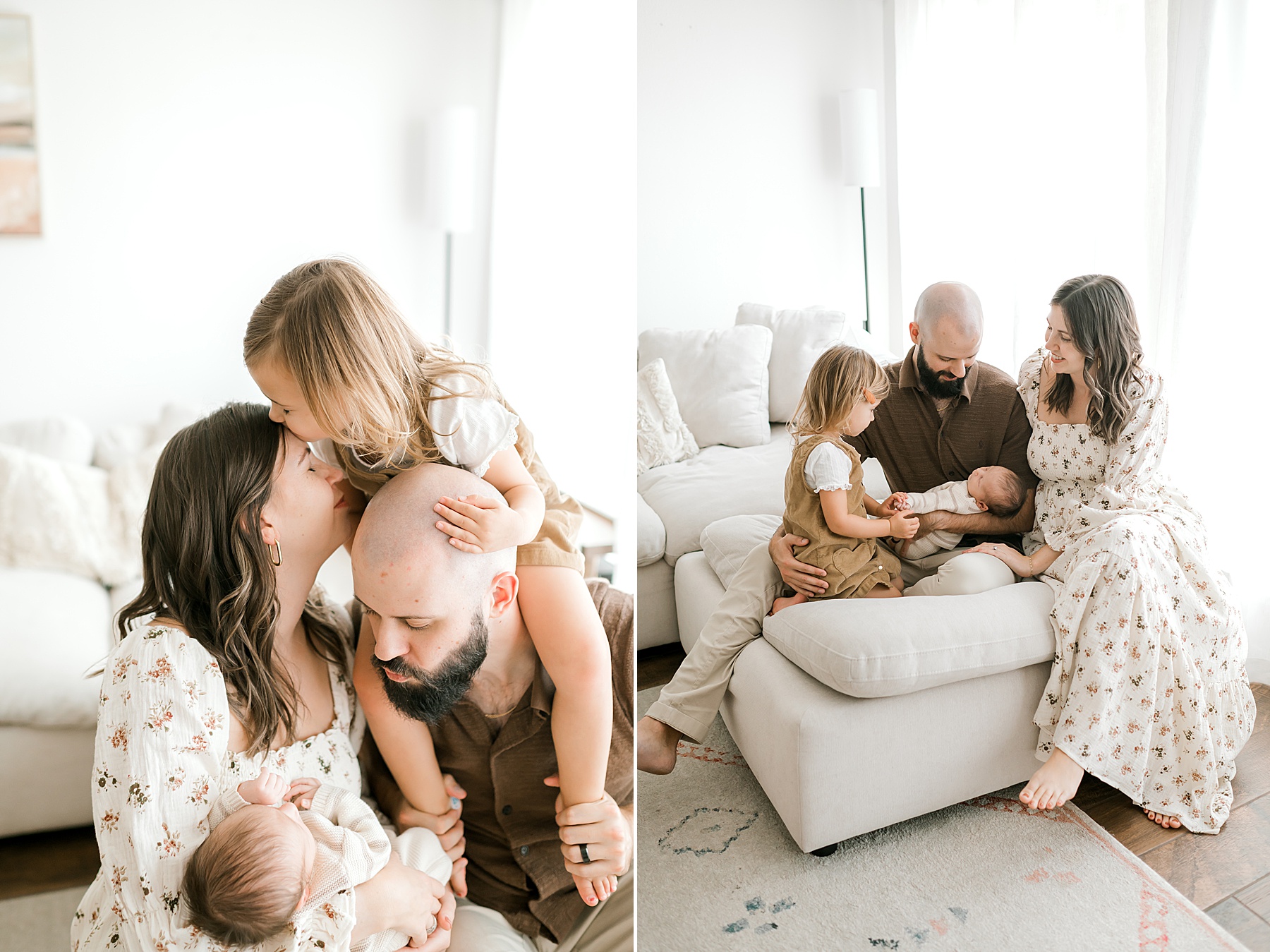 parents with their two kids during lifestyle session 