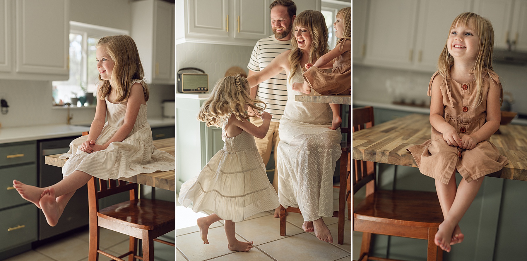 Family in their kitchen 