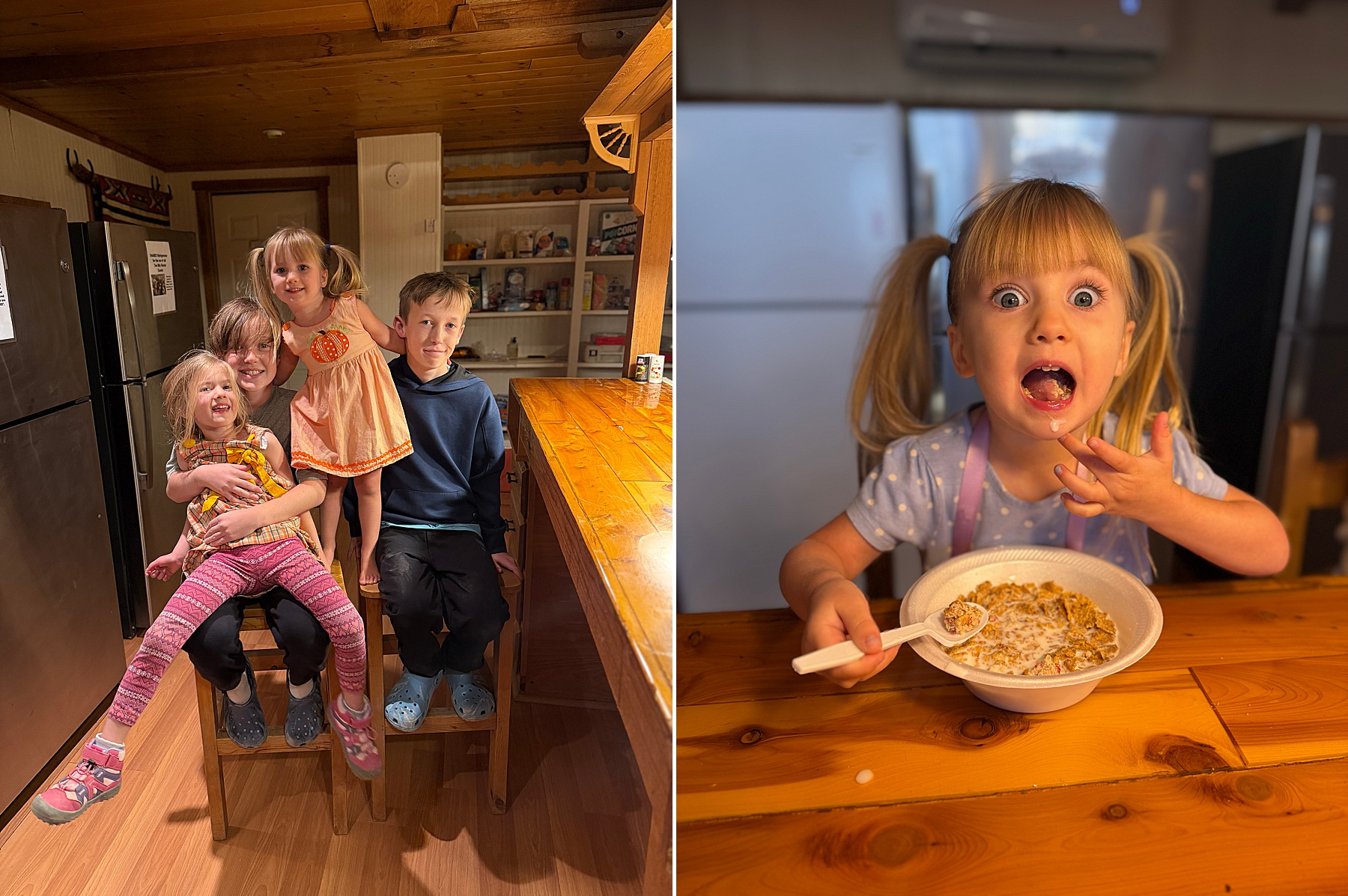 children on family trip