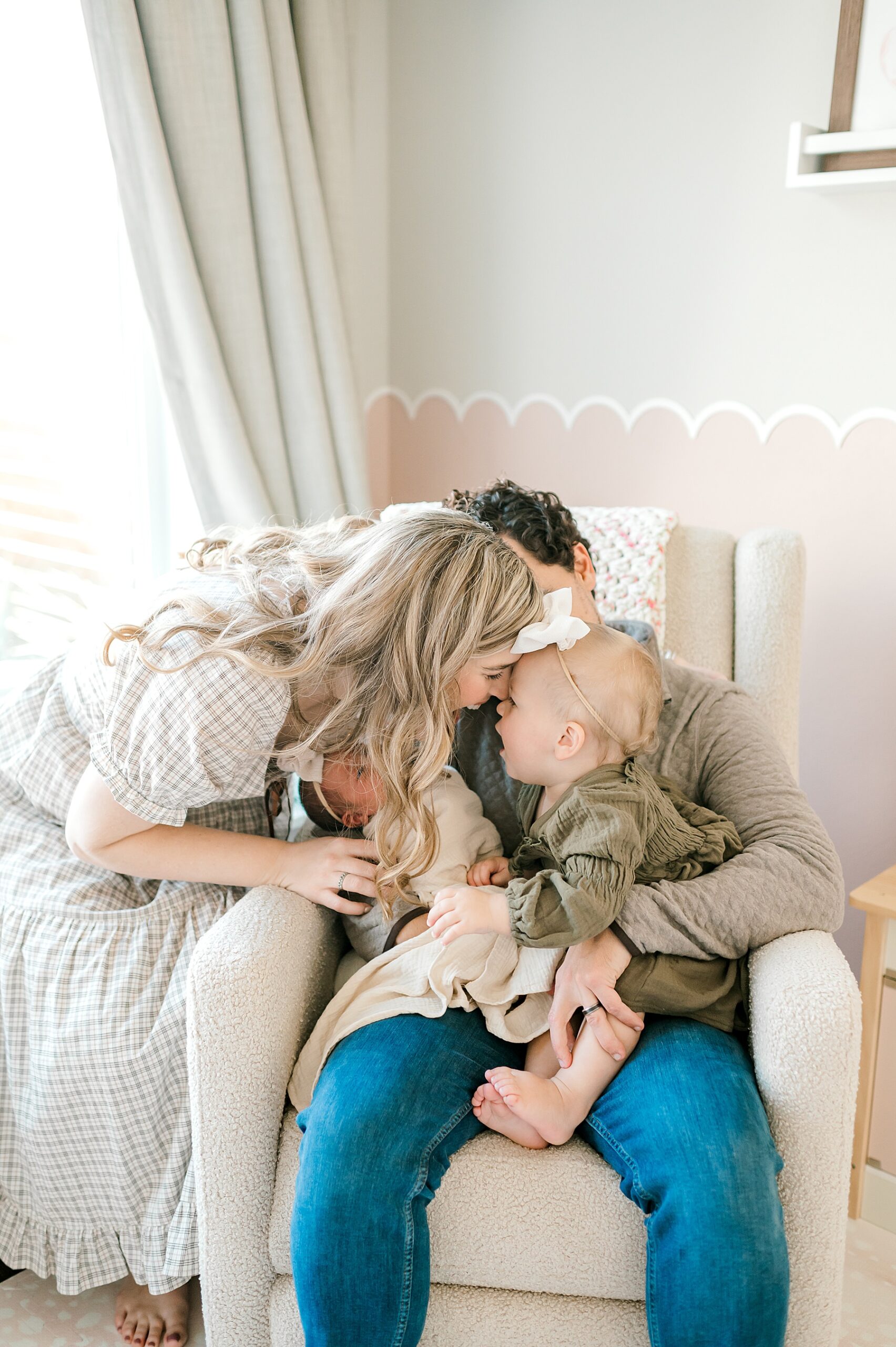 In-home lifestyle newborn portraits