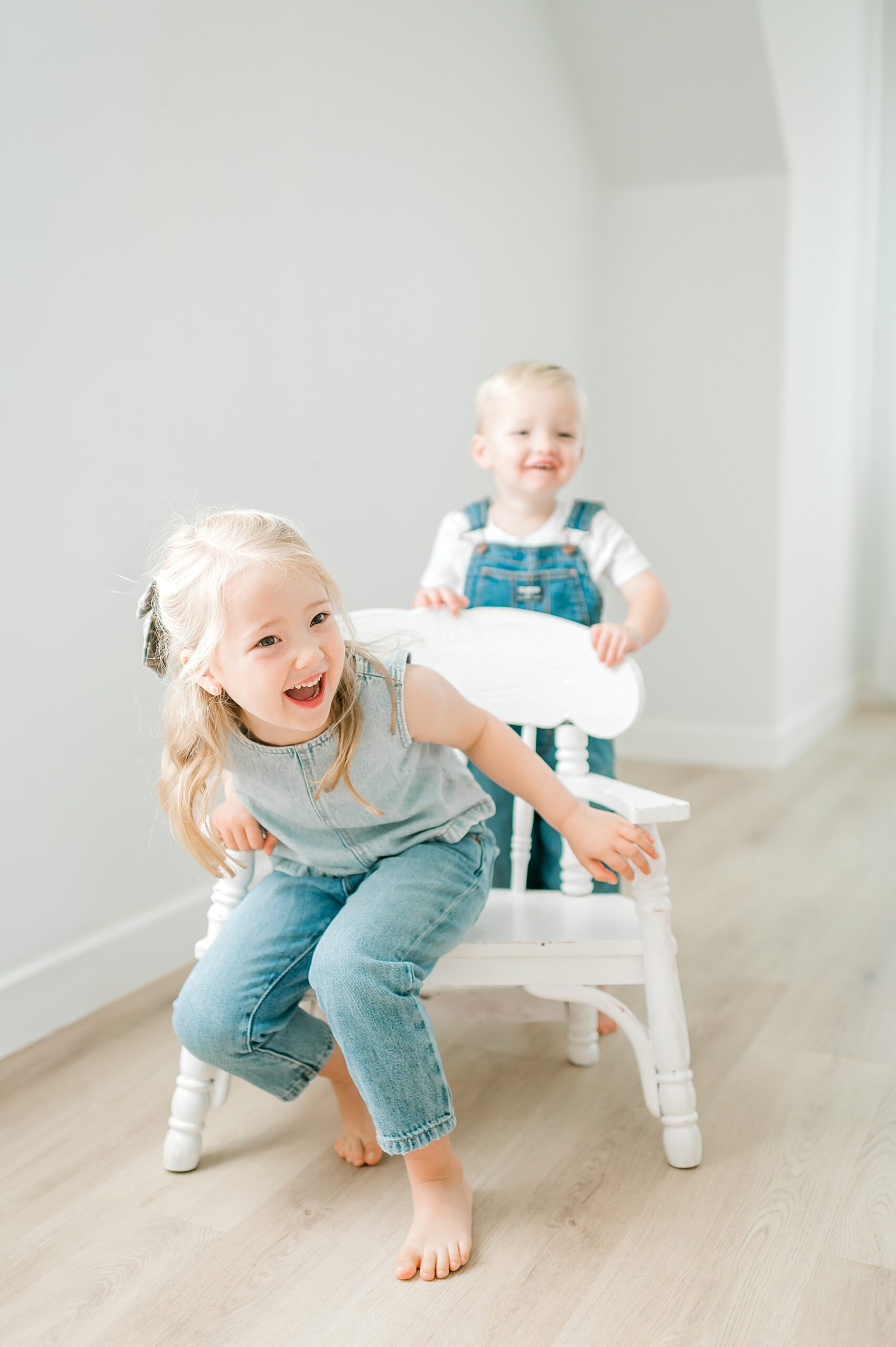 candid portraits from Casual Studio Family Session in Bulverde, TX