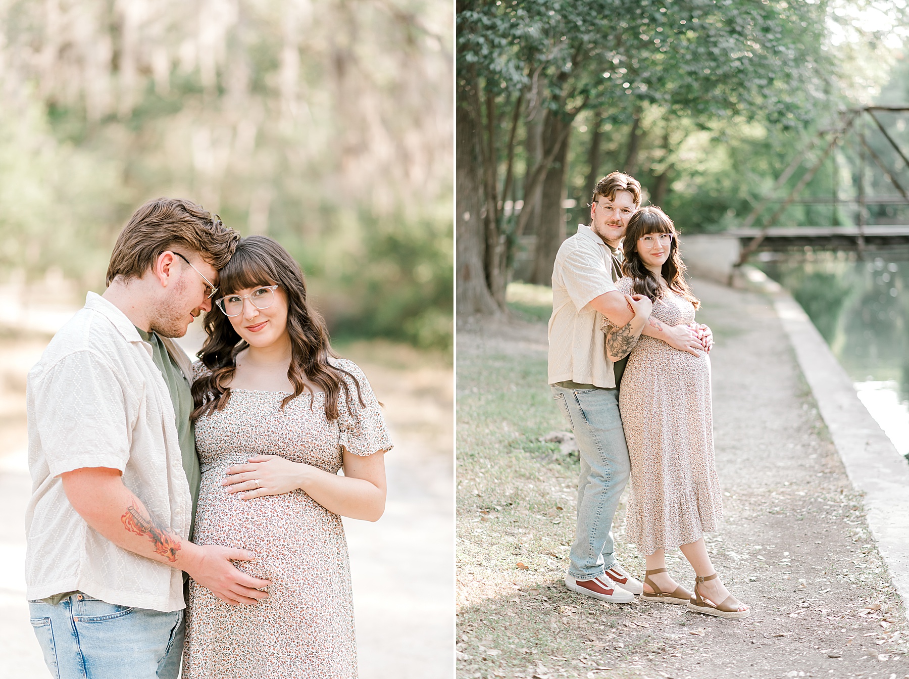 light and airy maternity portraits outside 