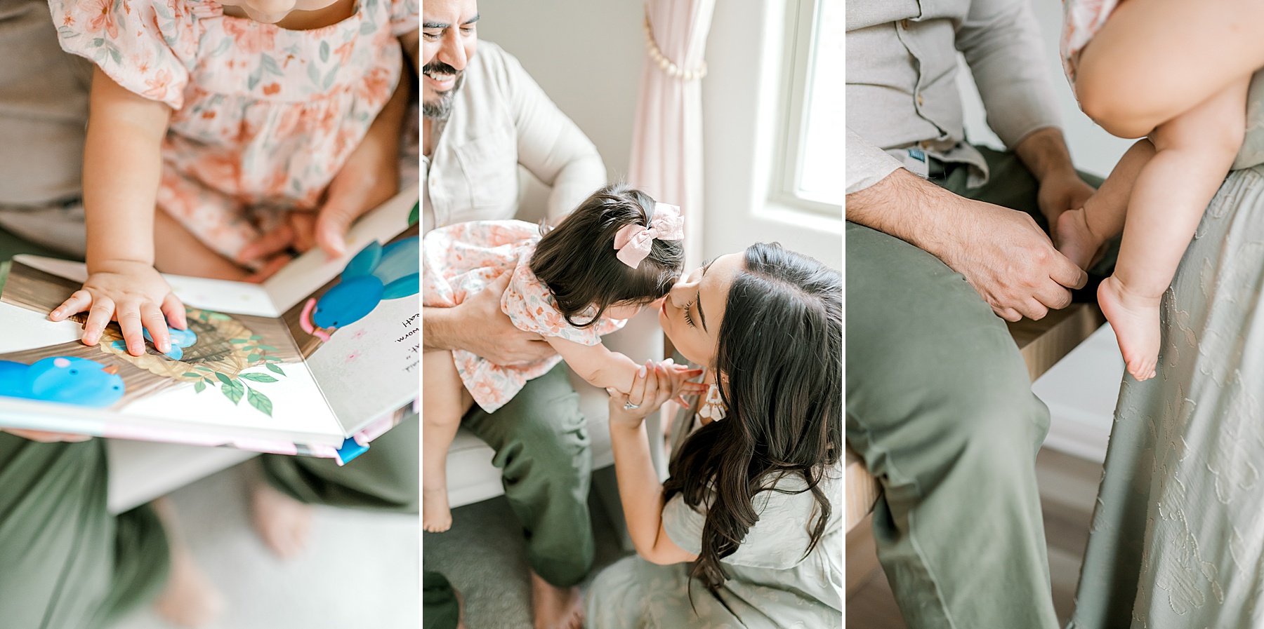 family of three during Meaningful In-Home Lifestyle session in Bulverde, TX