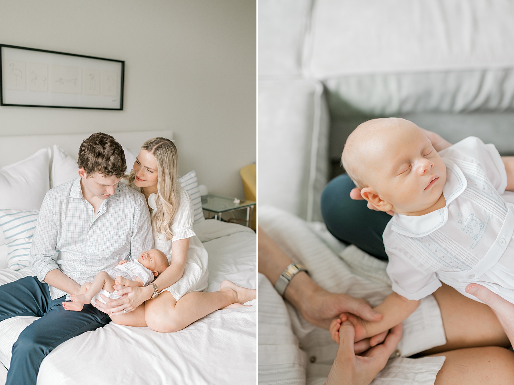 The comfort of in-home newborn photography provides a relaxing environment for everyone 